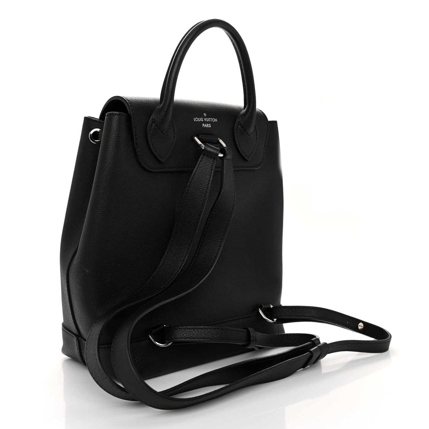 Calfskin Lockme Backpack Black