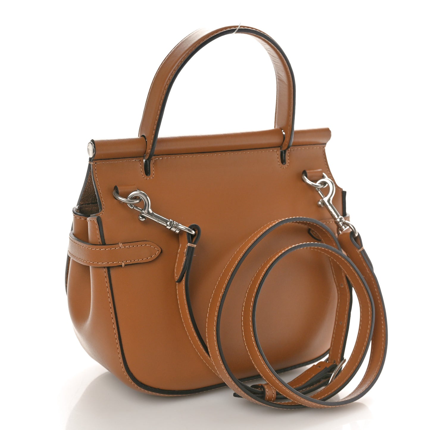 Calfskin Small Amberley Satchel Braun