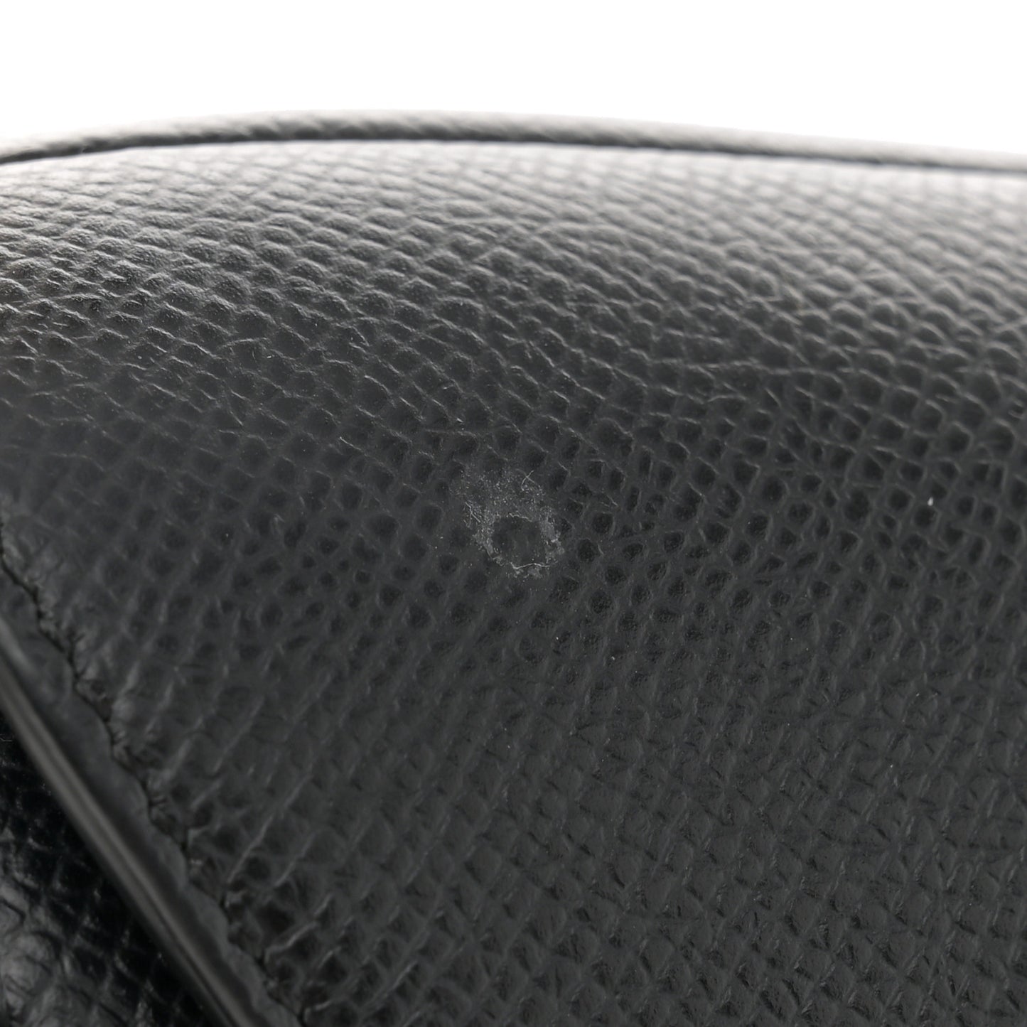 Grained Calfskin Saddle Bag Black