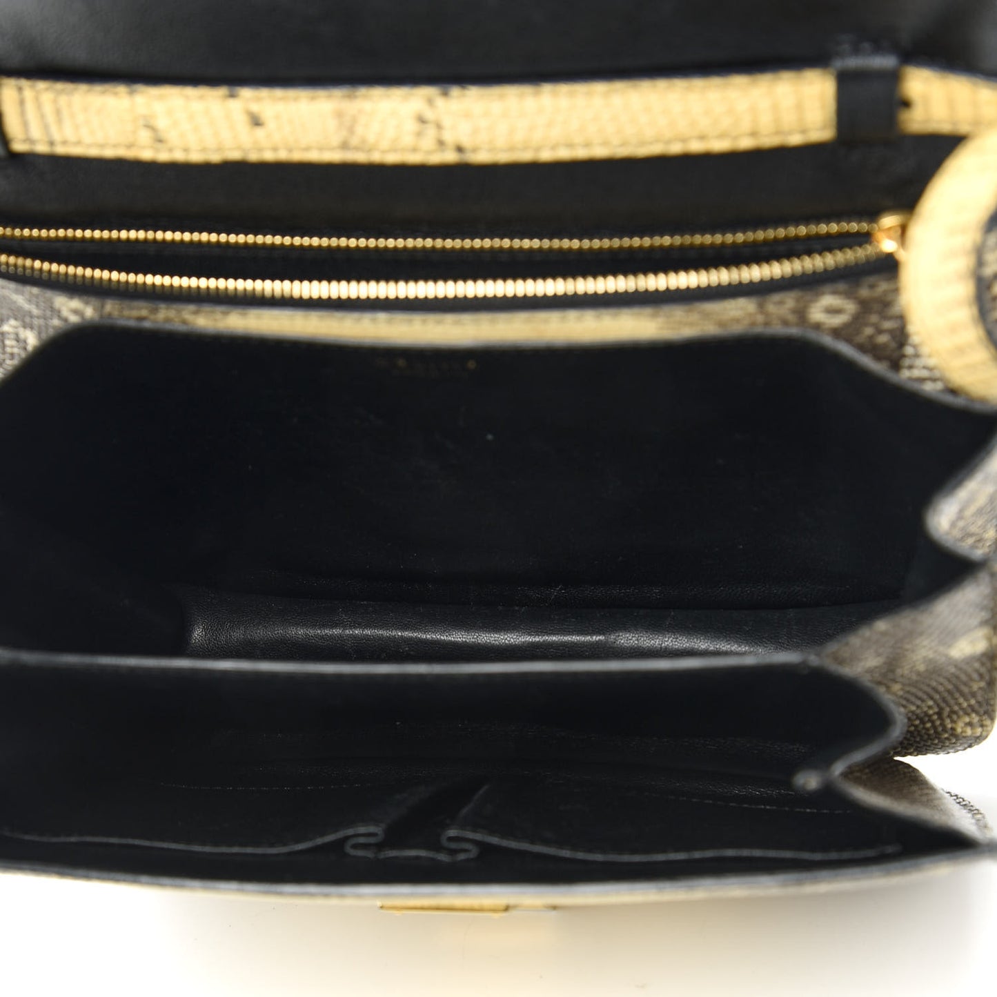 Lizard Medium Classic Box Flap Bag Natural