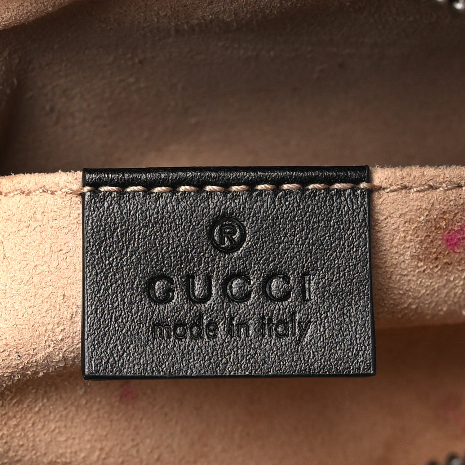 Gucci Calfskin Matelasse Mini GG Marmont Chain Shoulder Bag Black 6 of 11