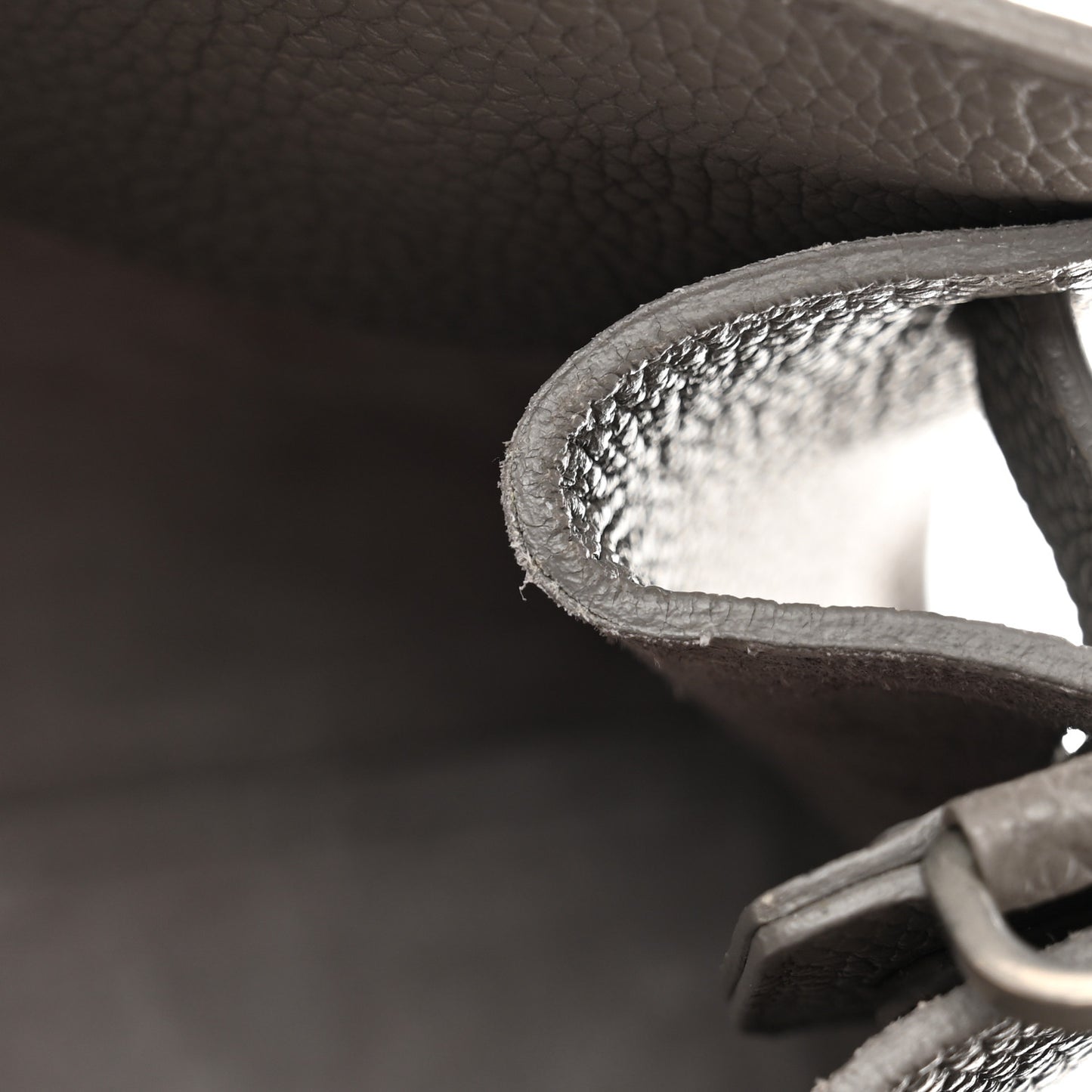 Grained Calfskin Nano Supple Sac De Jour Fog