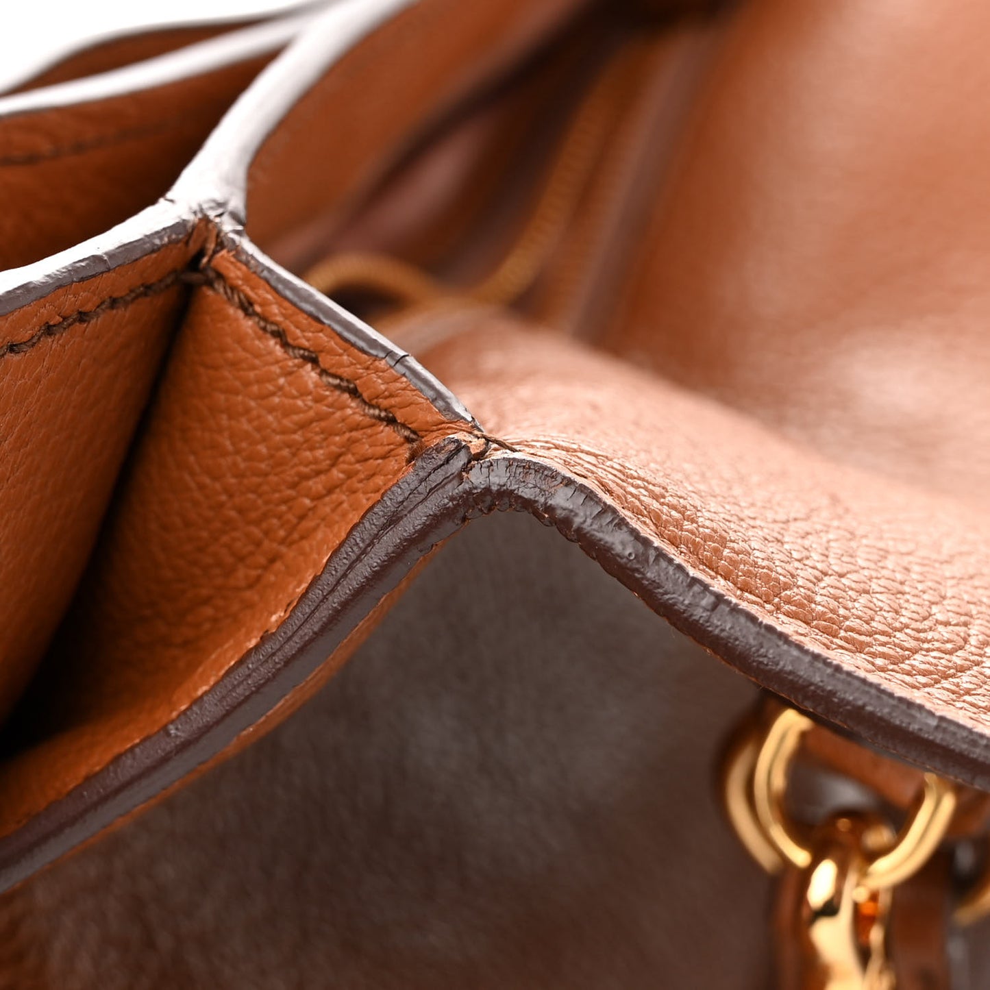 Goatskin Madras Shoulder Bag Cuoio