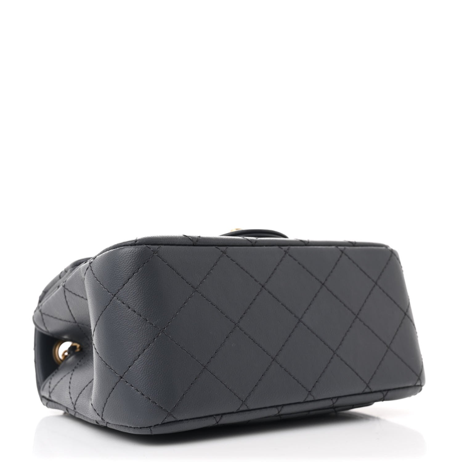 Chanel Lambskin Quilted Mini Pearl Crush Flap Dark Grey 4 of 11