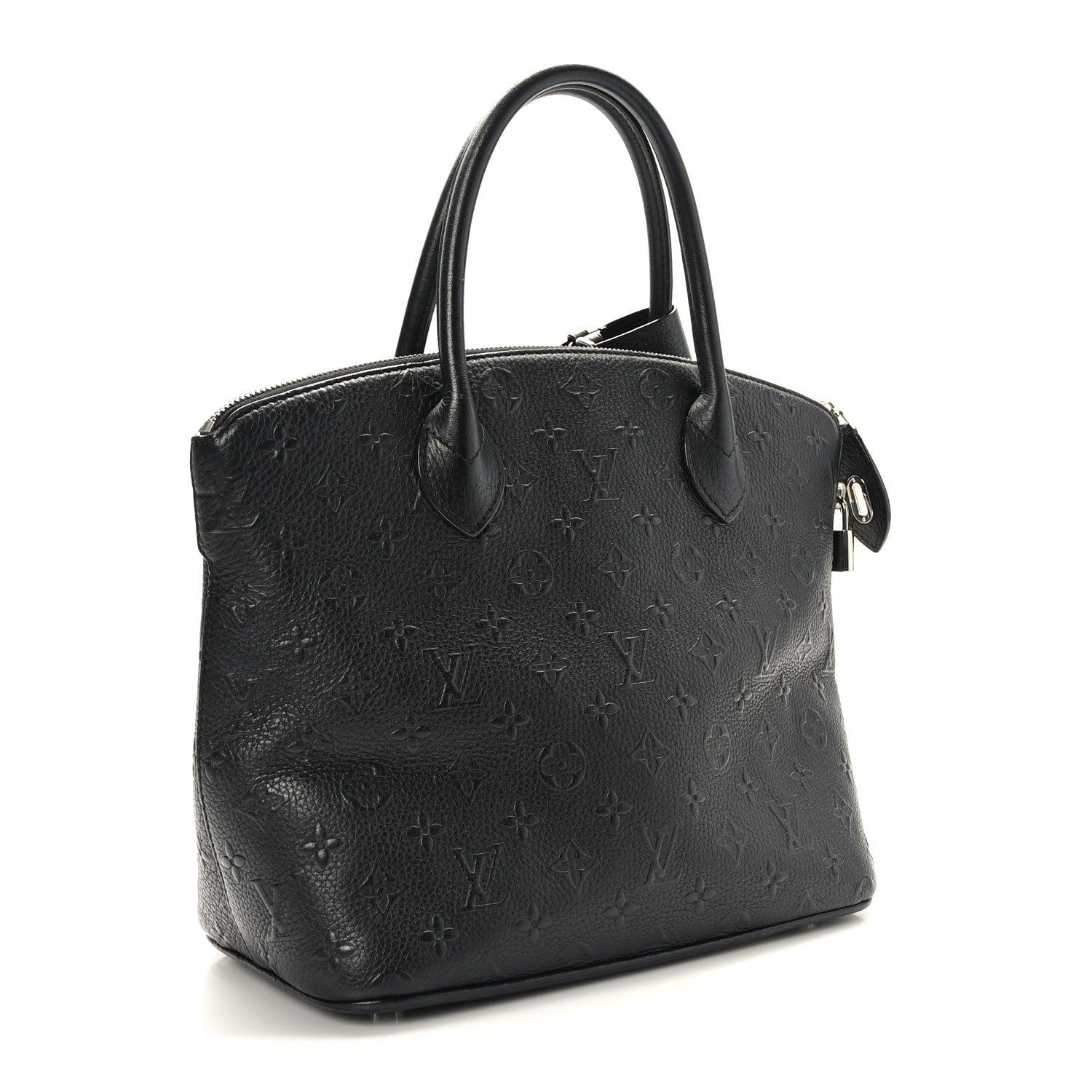 Louis Vuitton Calfskin Monogram Revelation Lockit PM Black 3 of 8