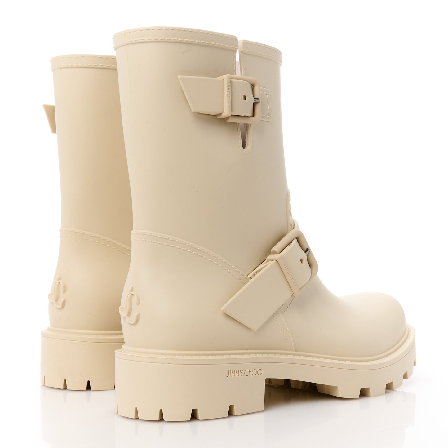 Rubber Yael Flat Rain Boots 37 Barley
