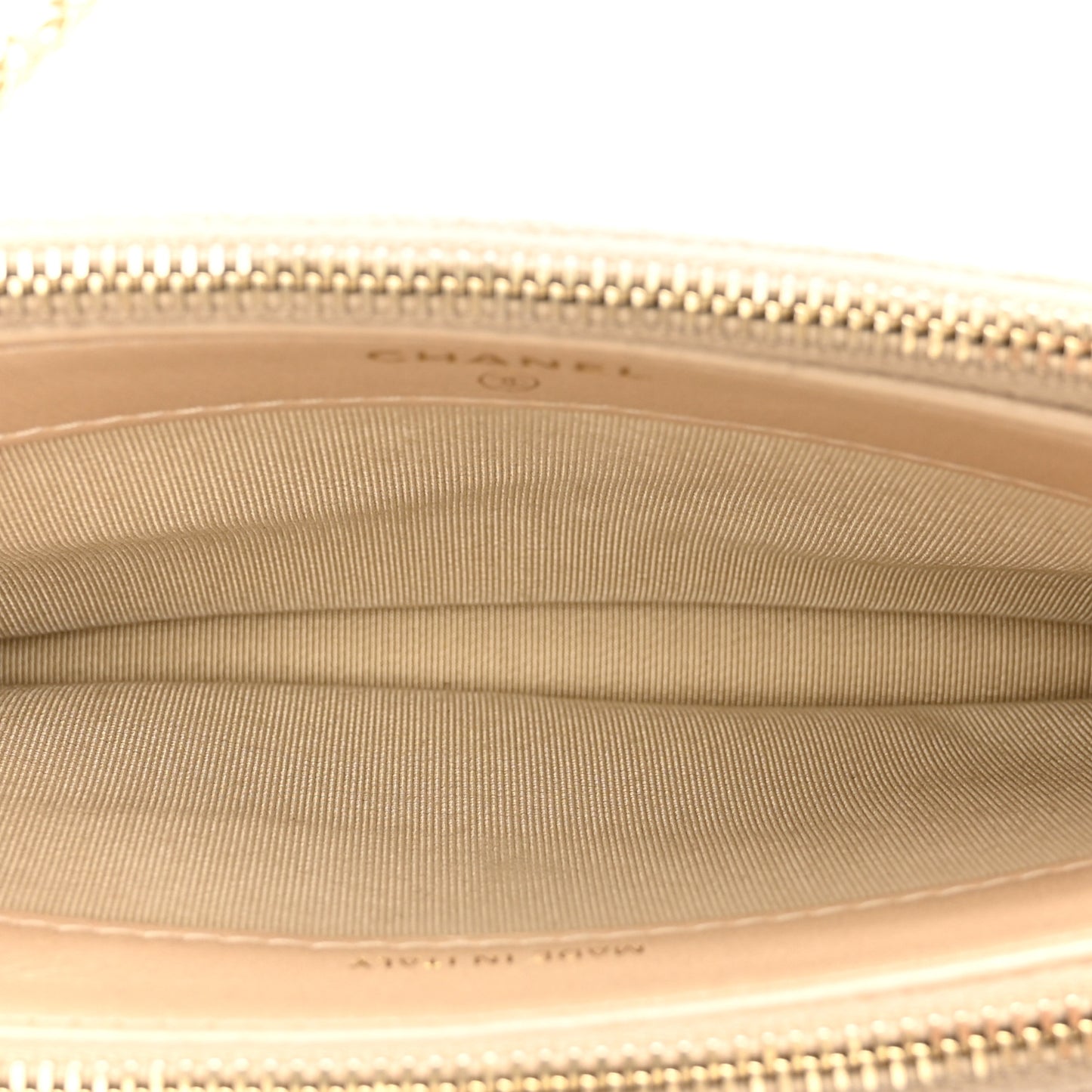 Metallic Lambskin Quilted Small Clutch With Chain Gold