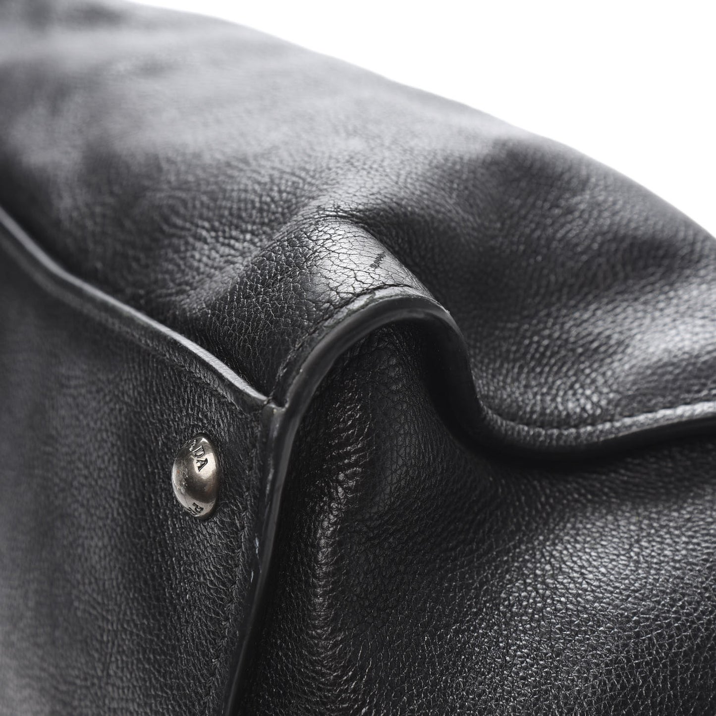 Glace Calf Twin Pocket Tote Black