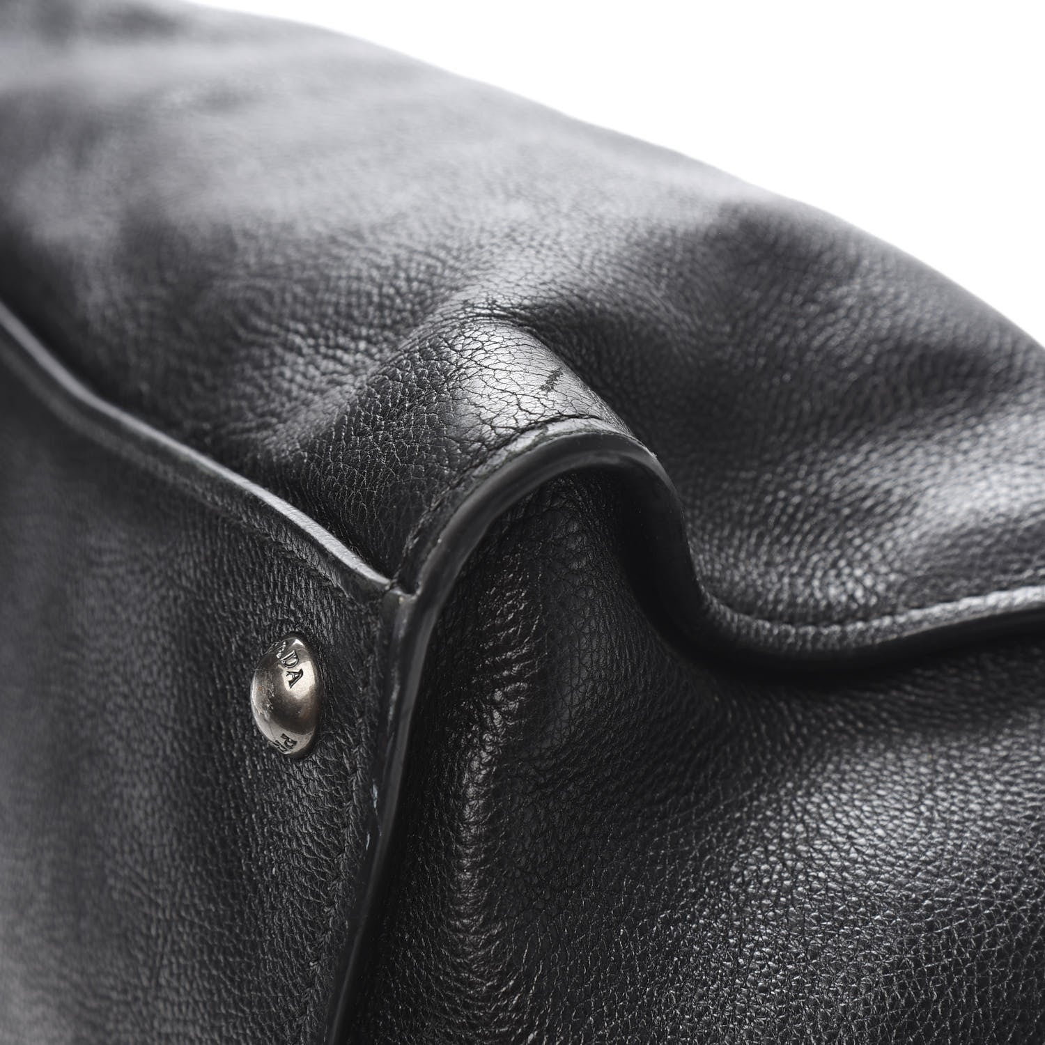Prada Glace Calf Twin Pocket Tote Black 8 of 14