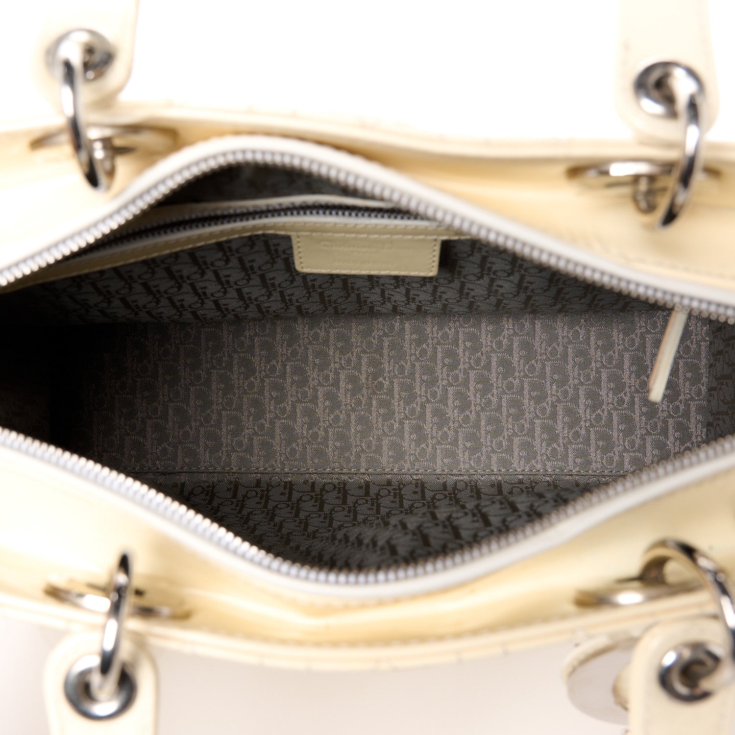 Christian Dior Patent Cannage Large Lady Dior White 5 of 18