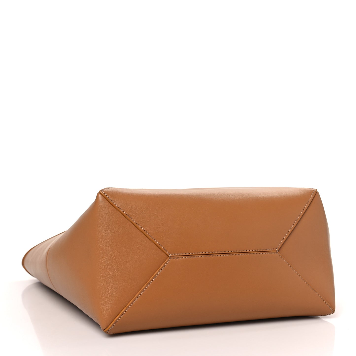 Shiny Calfskin Medium Puzzle Fold Tote Warm Desert
