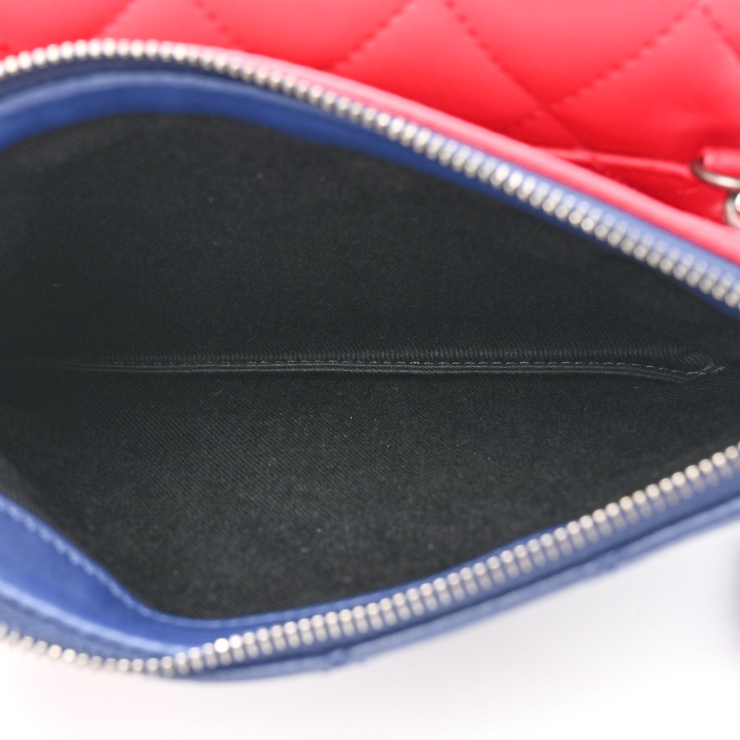 Lambskin Quilted Tri-color Crossbody Bag Dark Red