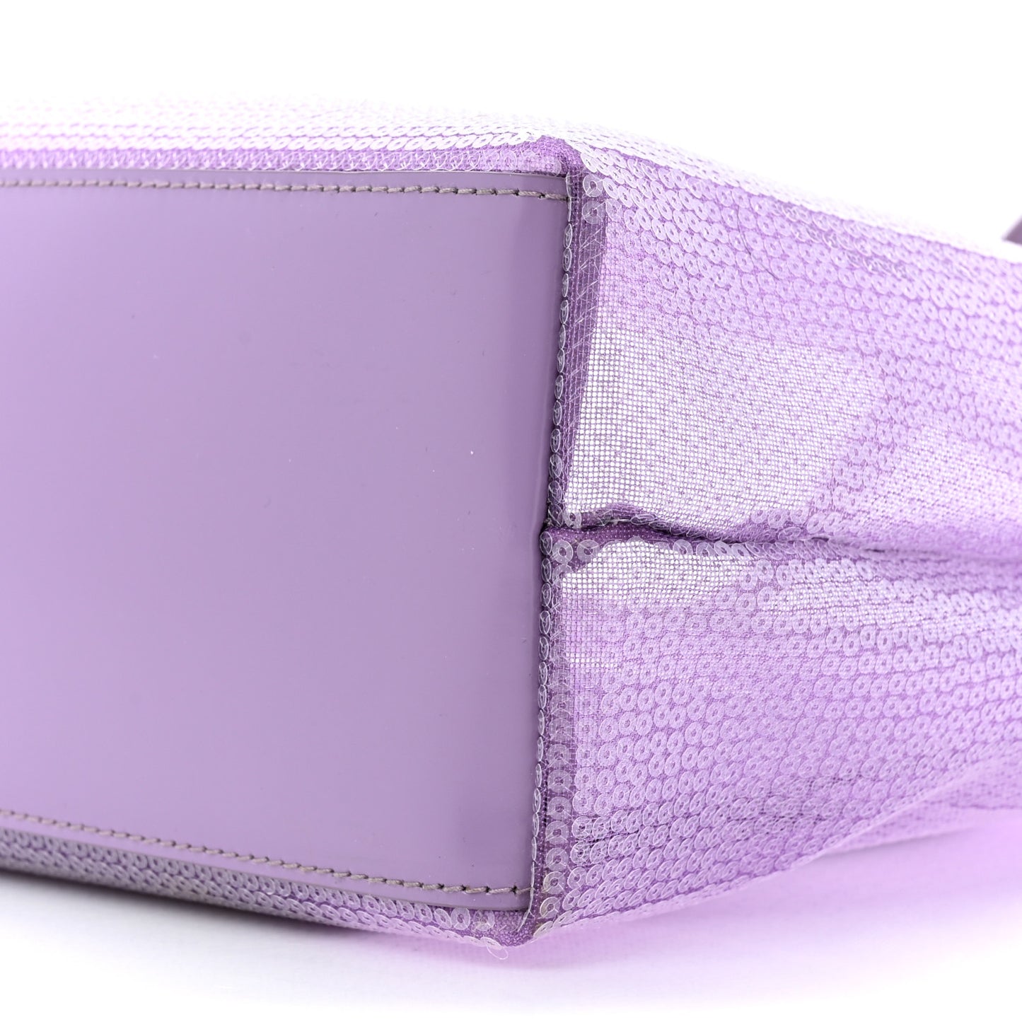 Mesh Paillettes Spazzolato Logo Shopping Tote Lilium