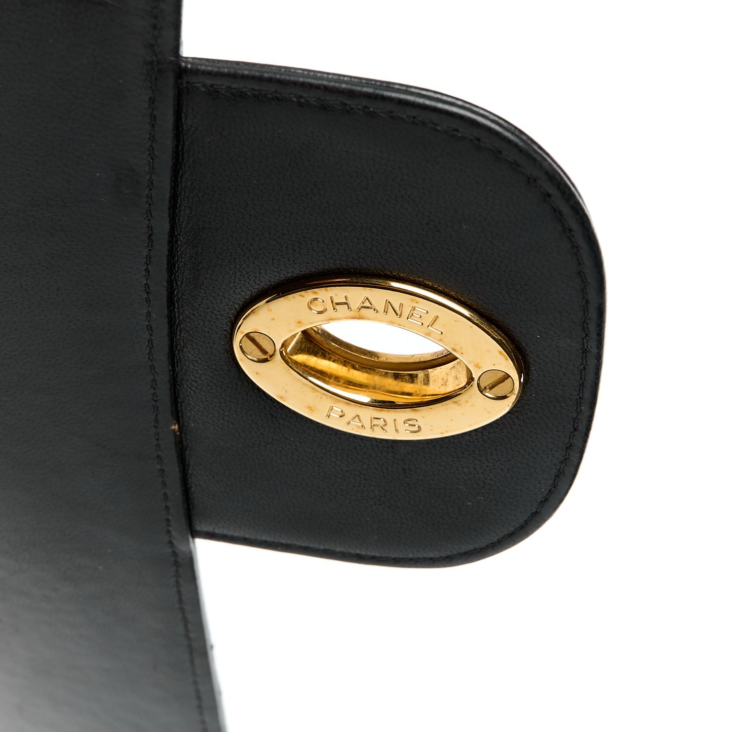 Lambskin Quilted XL Jumbo Single Flap Black