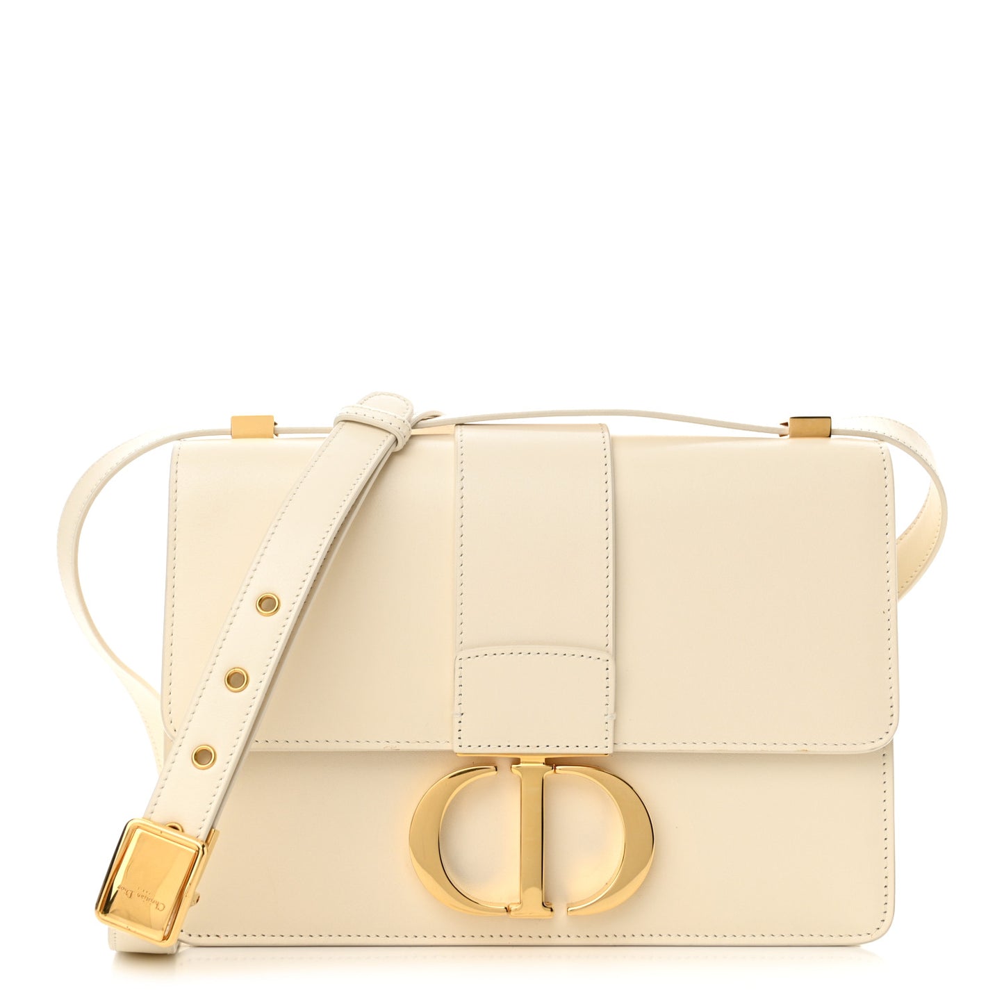 Box Calfskin 30 Montaigne Flap Bag Latte