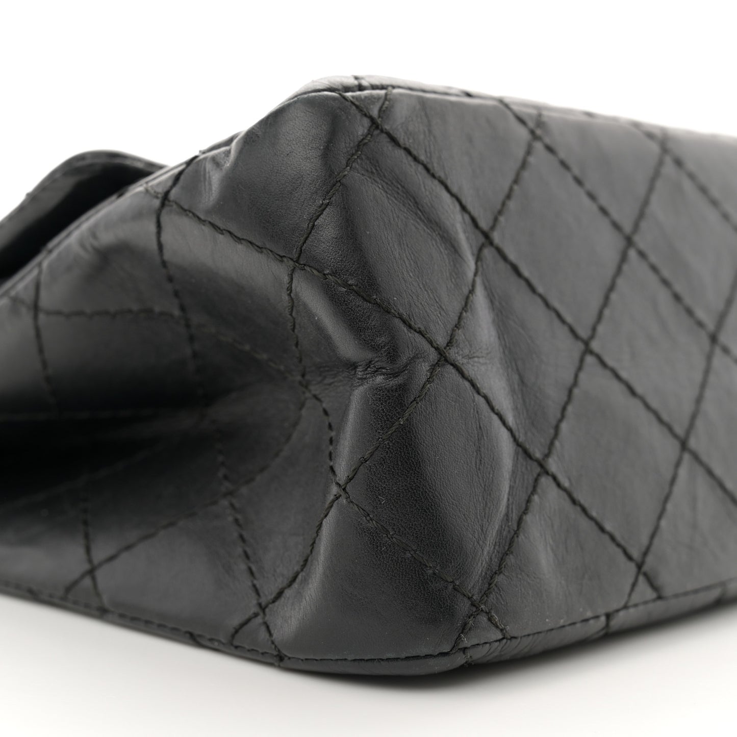 Aged Calfskin Quilted 2.55 Reissue 226 Flap Black