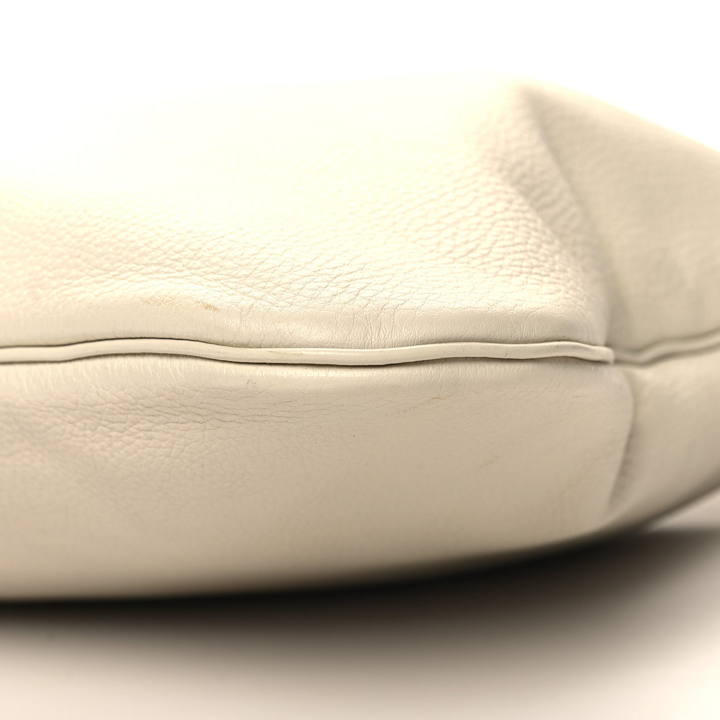 Grained Calfskin Medium Everyday Shoulder Bag Ivory