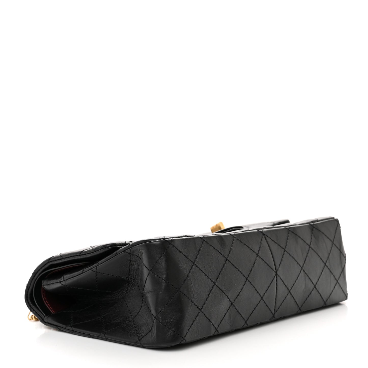 Aged Calfskin Quilted 2.55 Reissue 226 Flap Black