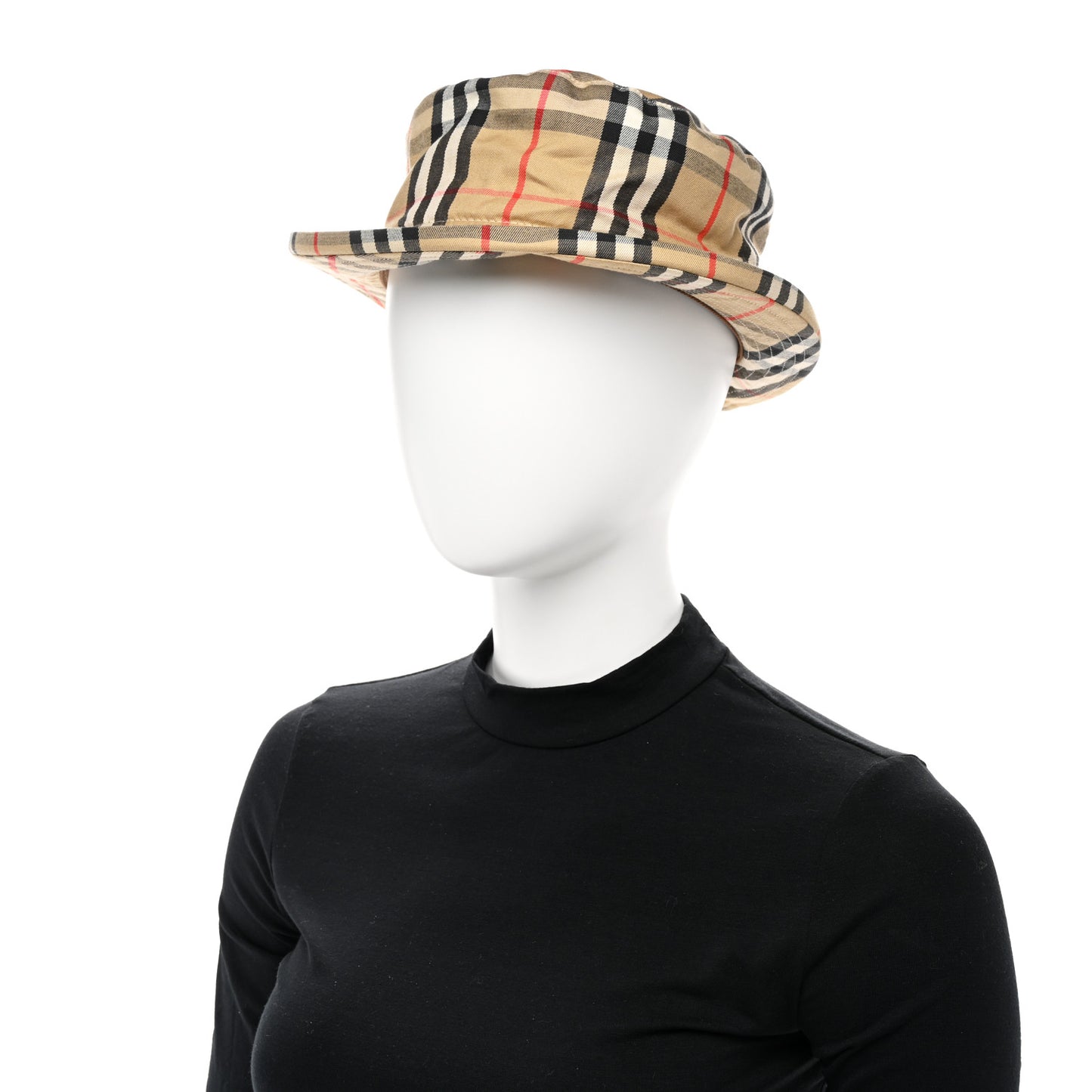Technical Cotton Vintage Check Hat Archive Beige