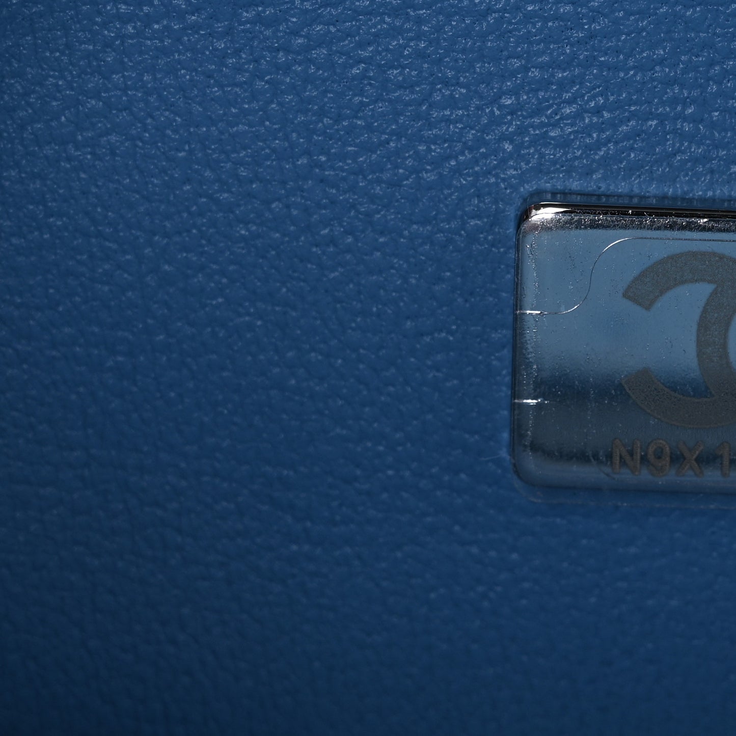 Denim Quilted Sweetheart Mini Flap Blue