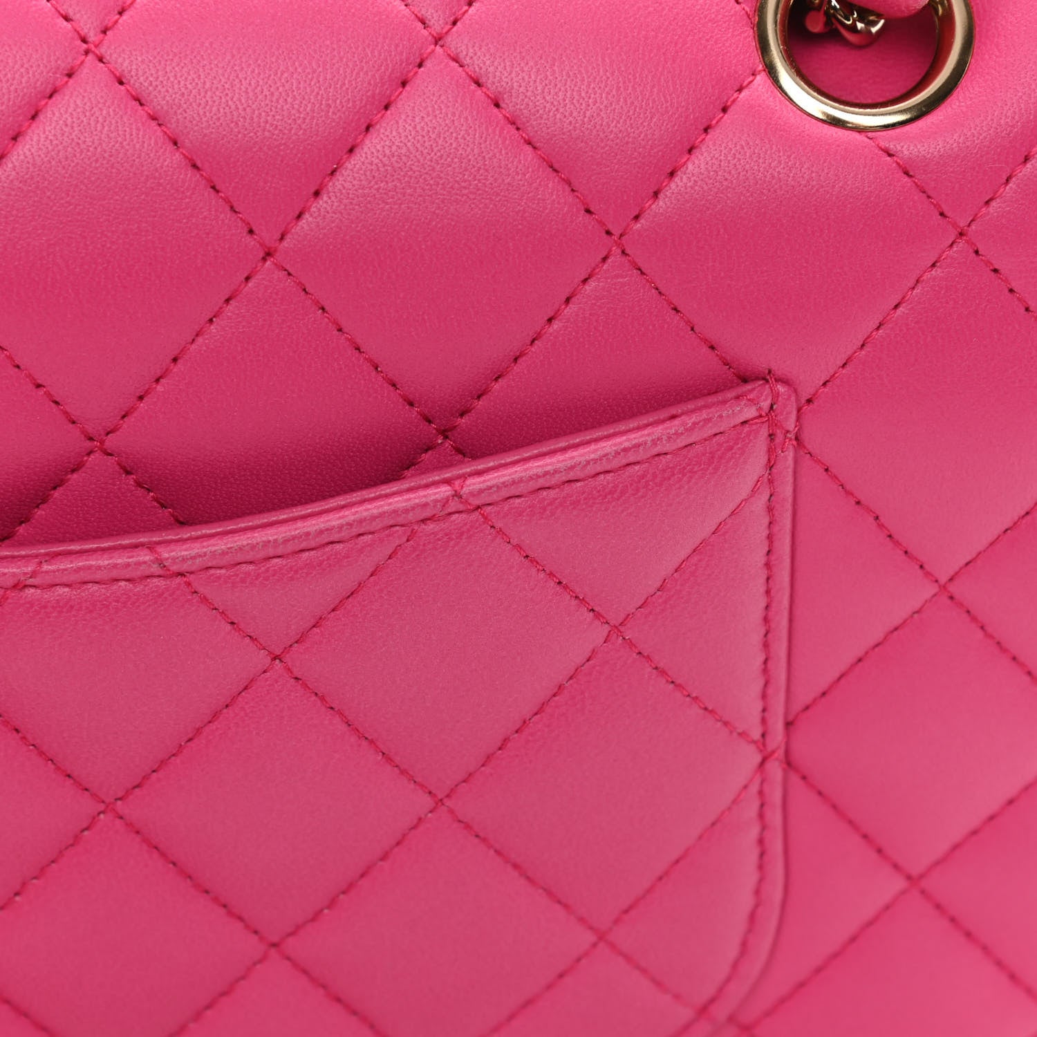 Chanel Lambskin Quilted Medium Double Flap Pink 18 of 19