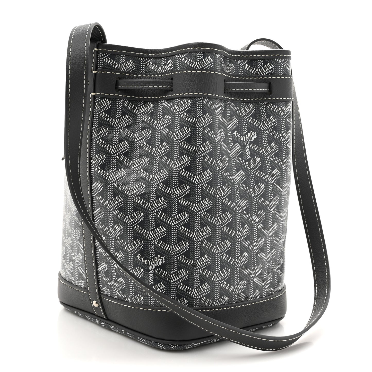 Goyardine Petit Flot Bucket Bag PM Grey