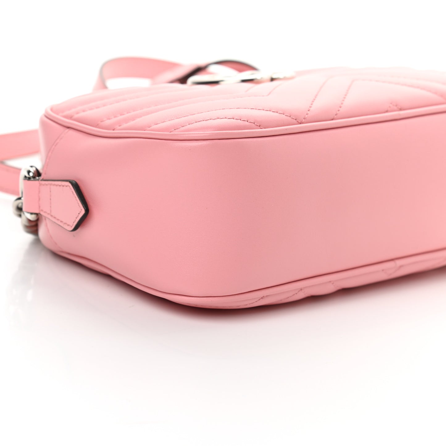 Calfskin Matelasse Small GG Marmont Chain Shoulder Bag Wild Rose