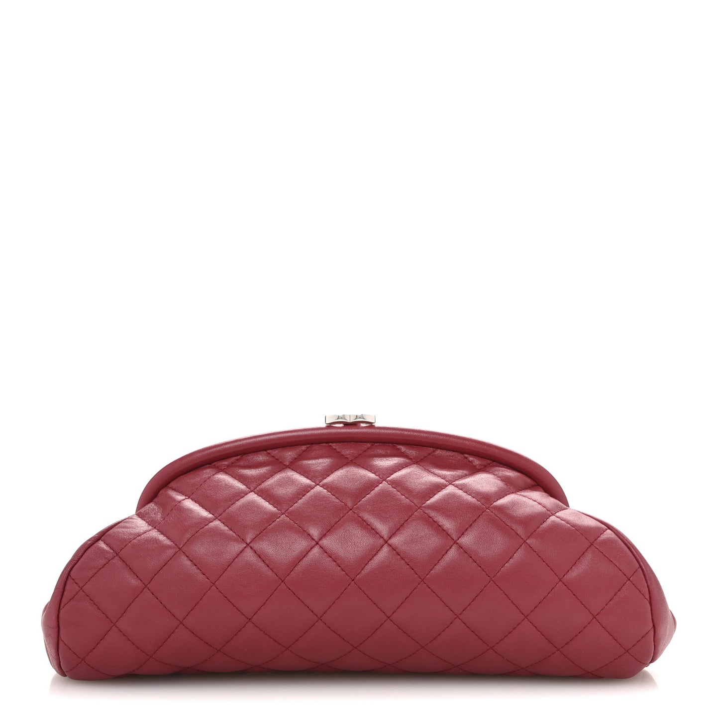 Lambskin Quilted Timeless Clutch Red