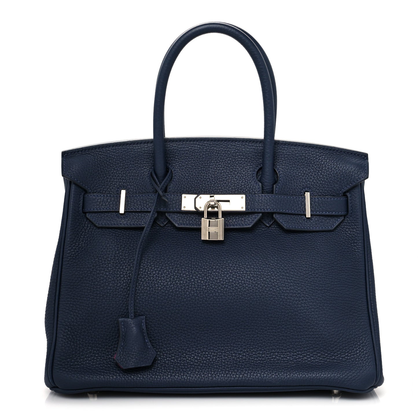 Togo Verso Birkin 30 Bleu Nuit Rose Pourpre
