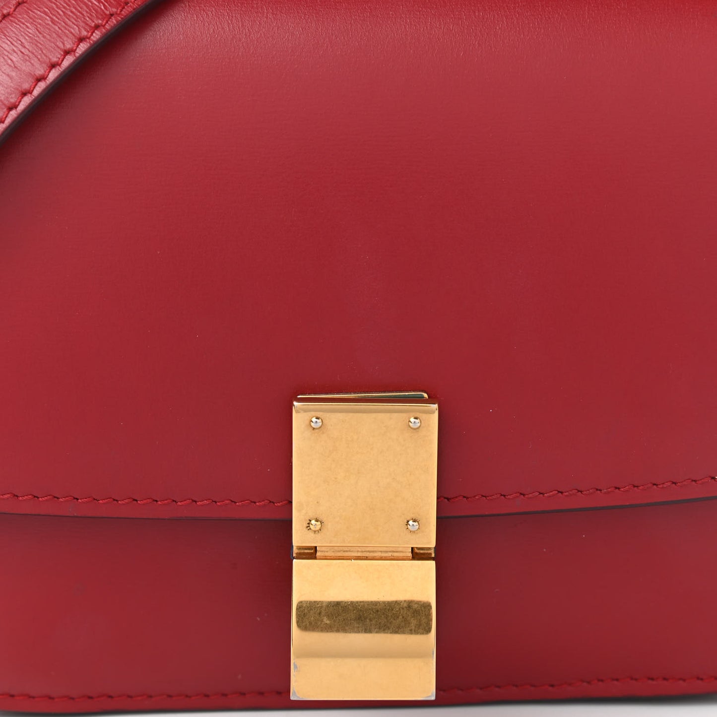 Smooth Calfskin Small Classic Box Flap Bag Red