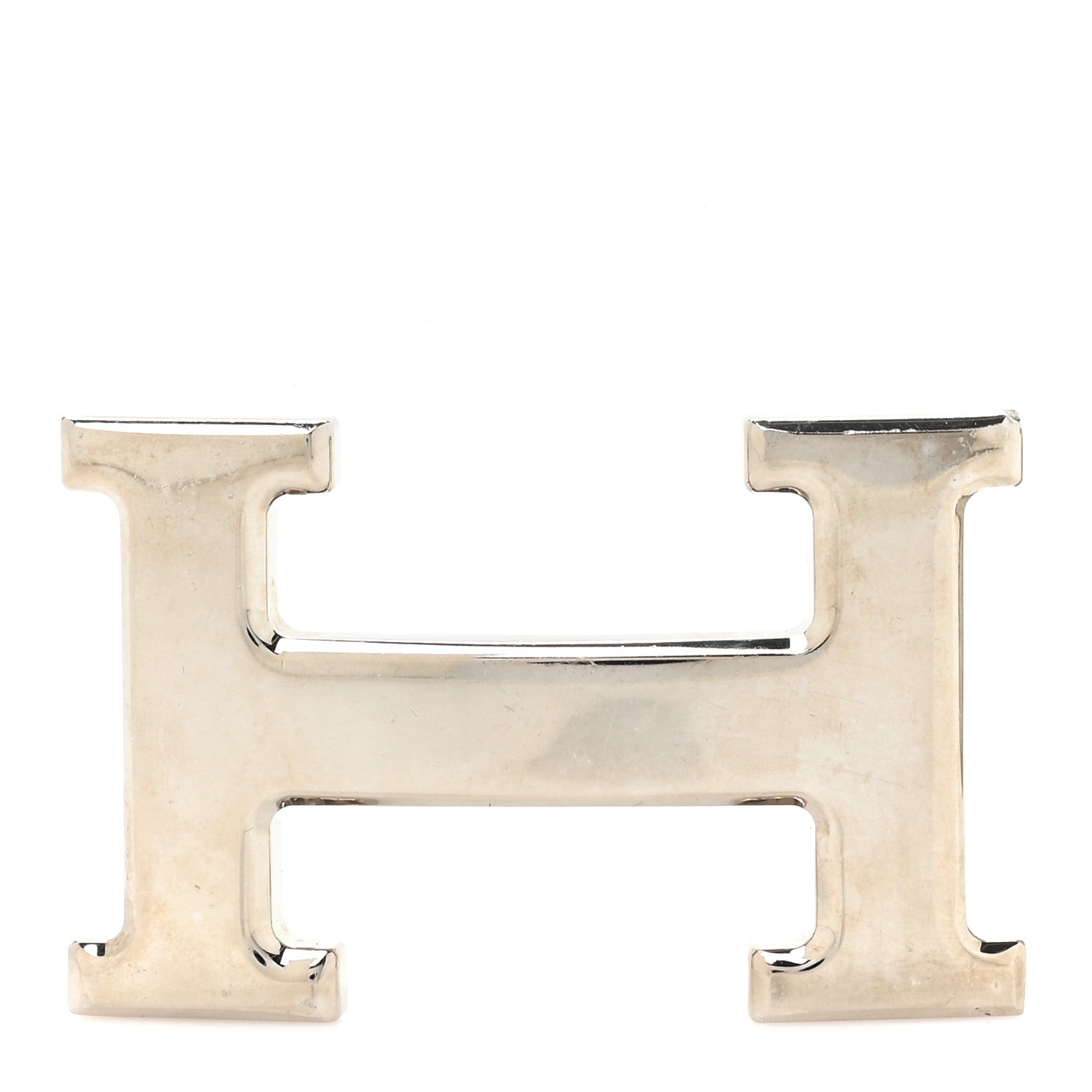 Hermes Polished Palladium 32mm H Belt Buckle Silver 1 of 4