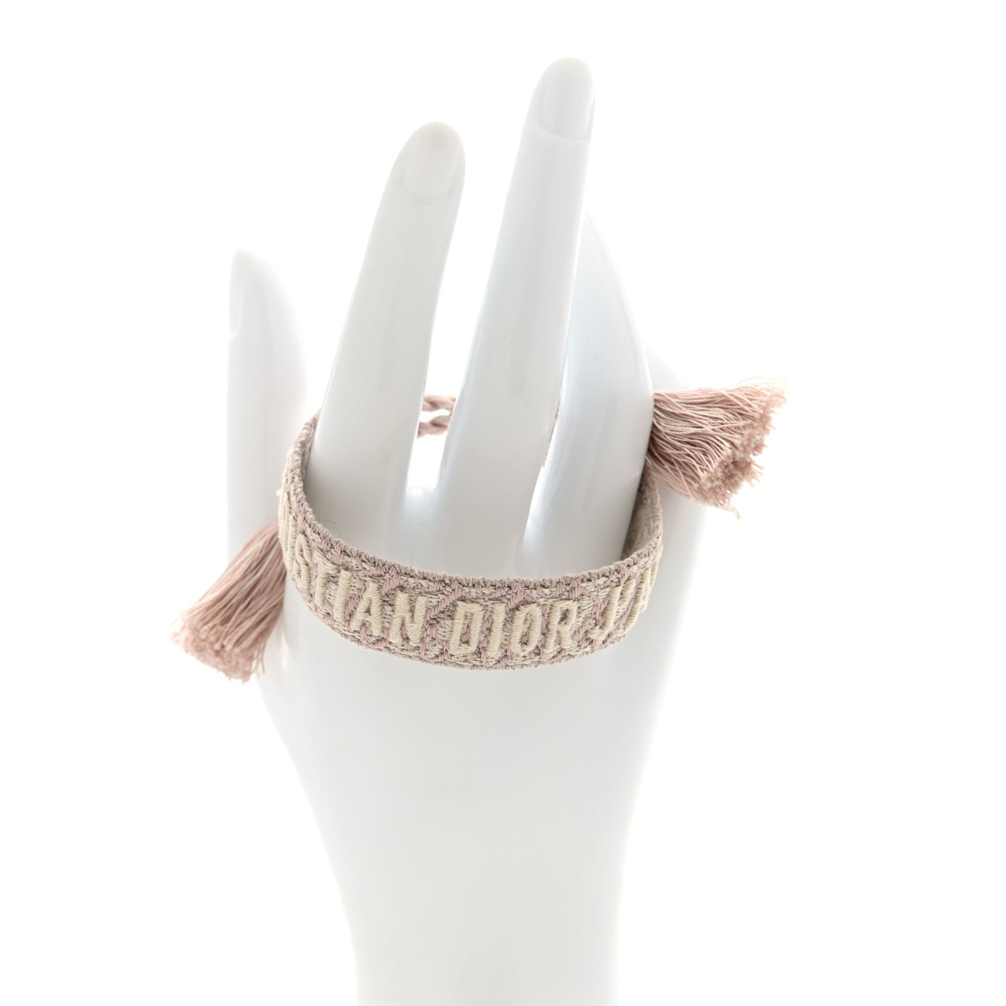 Woven Cotton Butterfly J'Adior Friendship Bracelet Rose Oblique