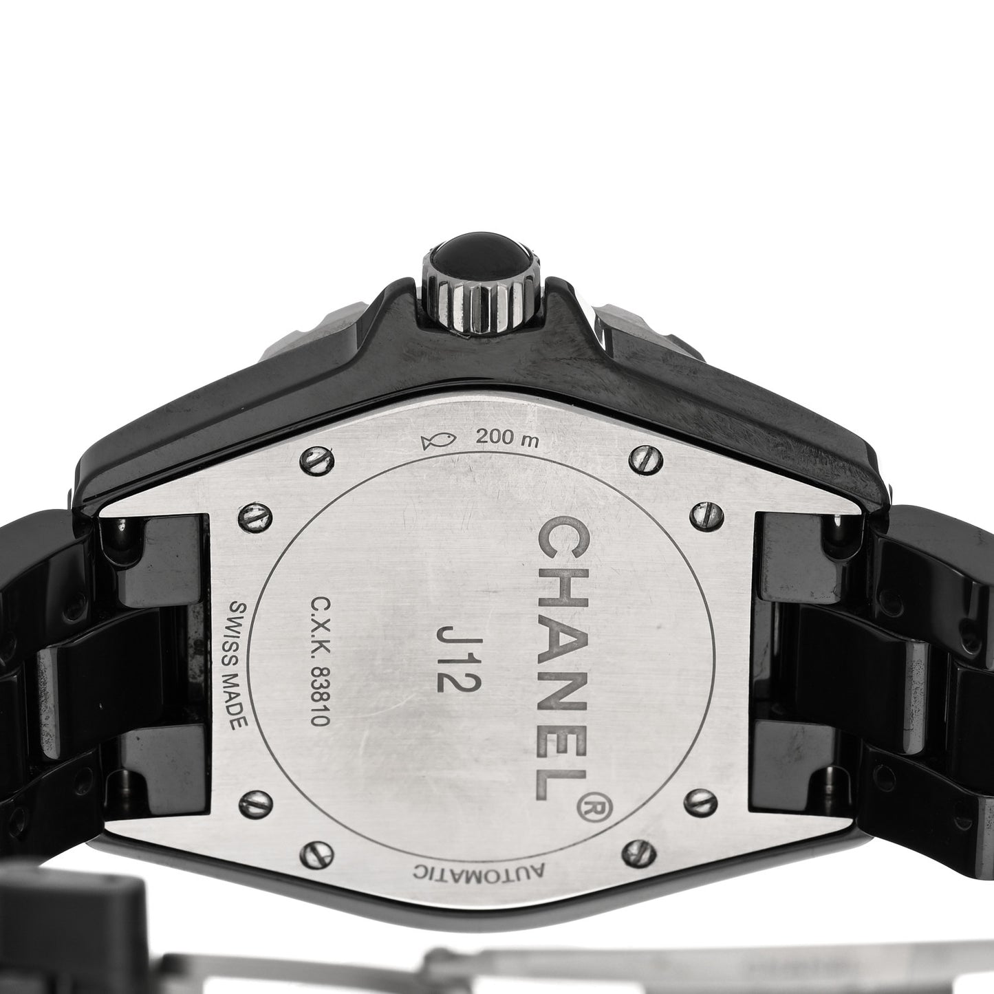 Stainless Steel Ceramic 38mm J12 Automatic Watch Black