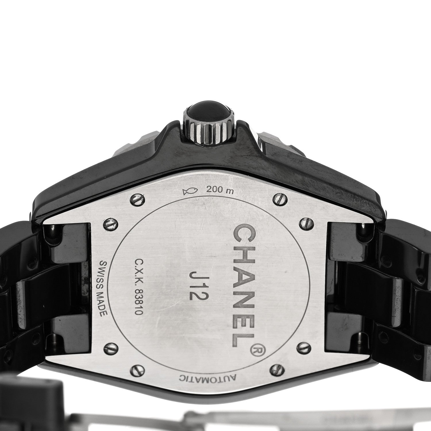 Chanel Stainless Steel Ceramic 38mm J12 Automatic Watch Black 4 of 5
