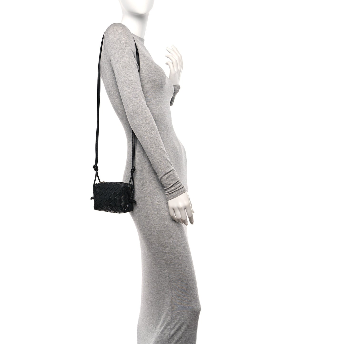 Nappa Intrecciato Candy Loop Camera Bag Black
