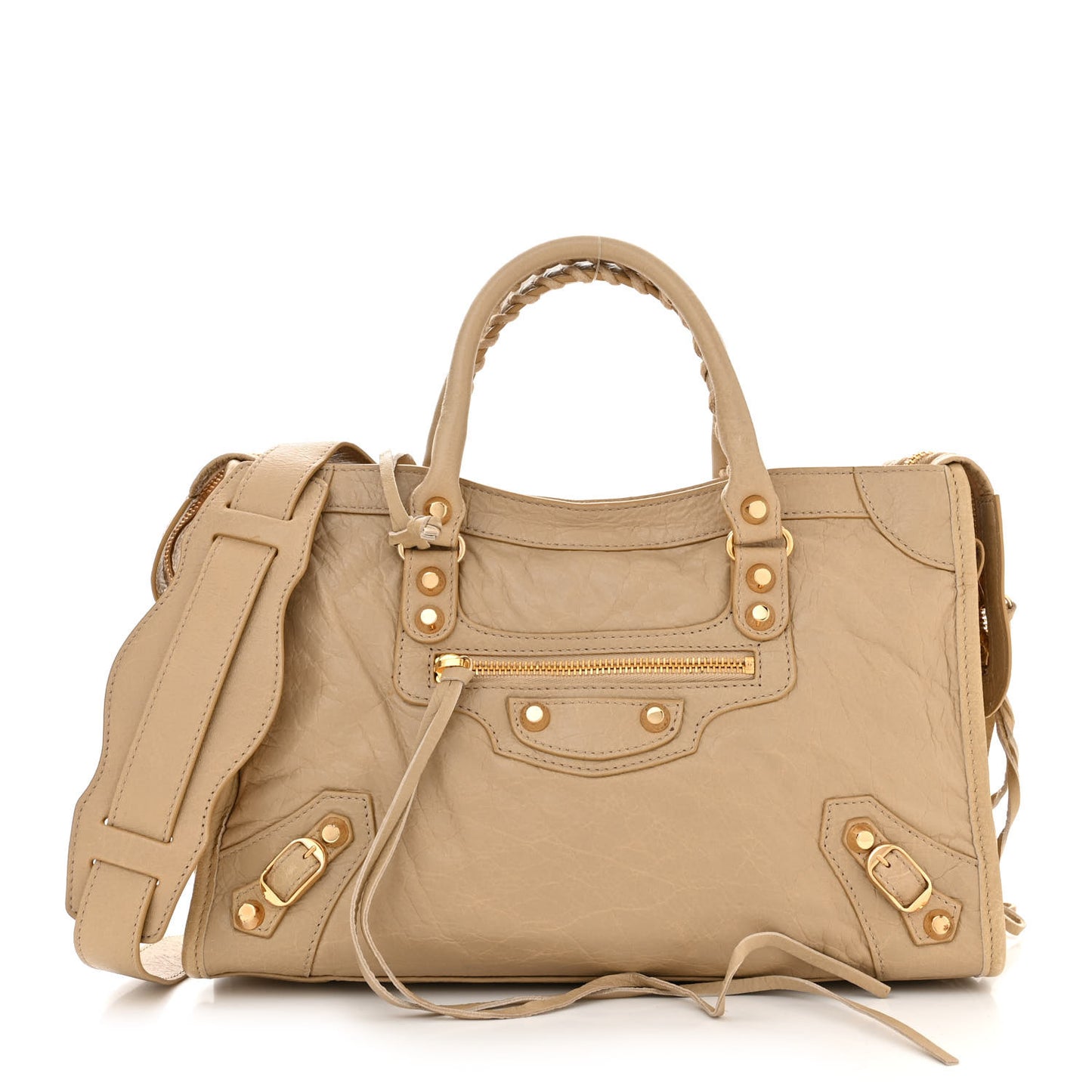 Agneau Classic Gold Hardware S City Beige Sable