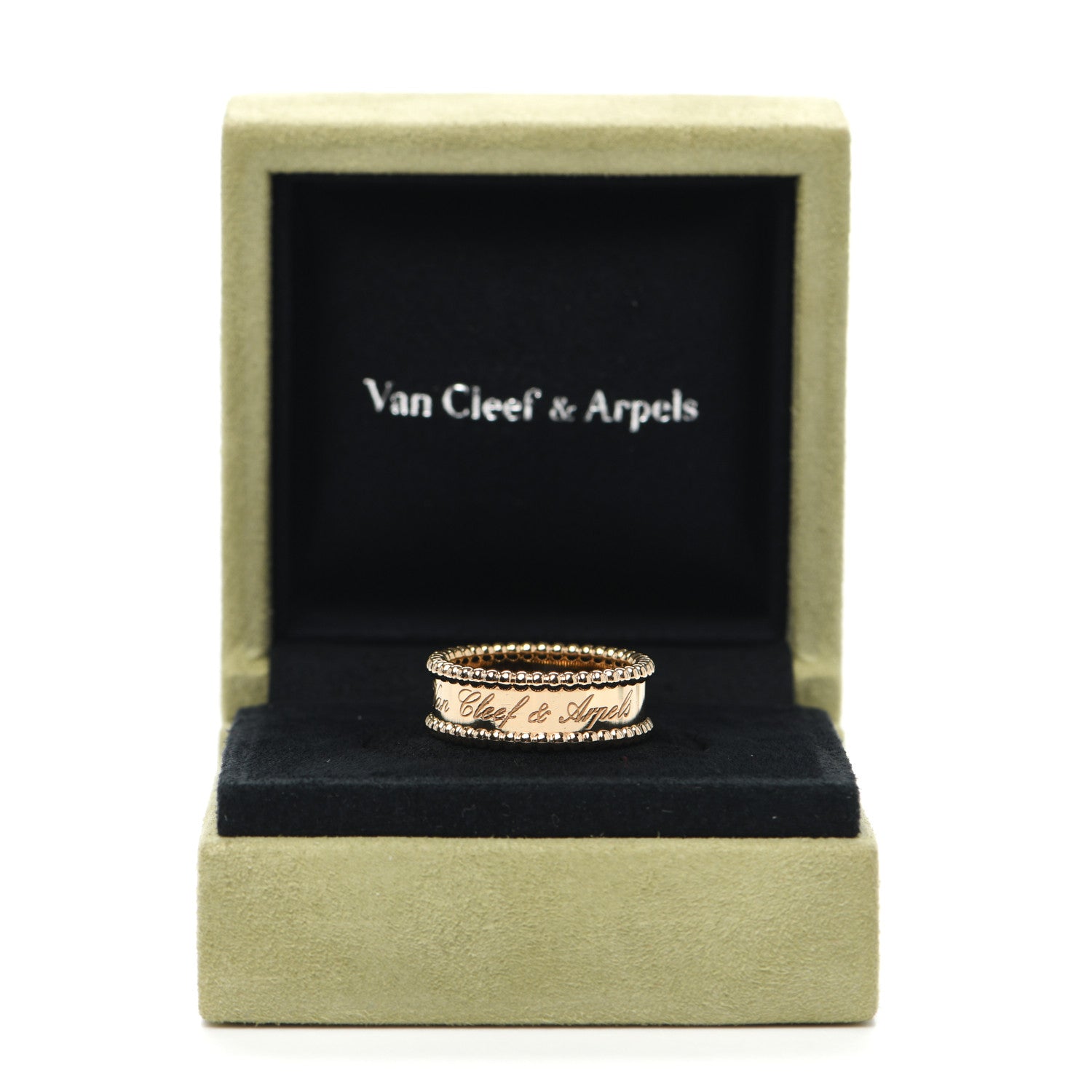Van Cleef & Arpels 18K Yellow Gold Perlee Signature Ring 58 8.25 7 of 7
