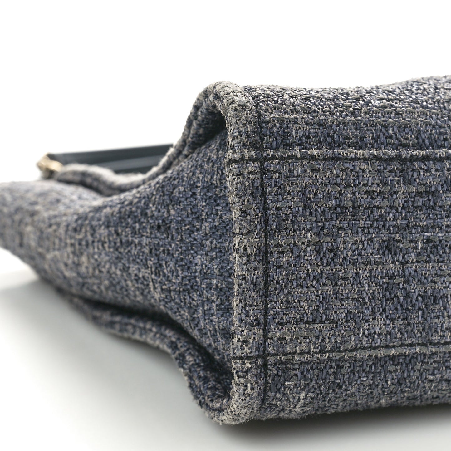 Lurex Boucle Mini Deauville Tote Black