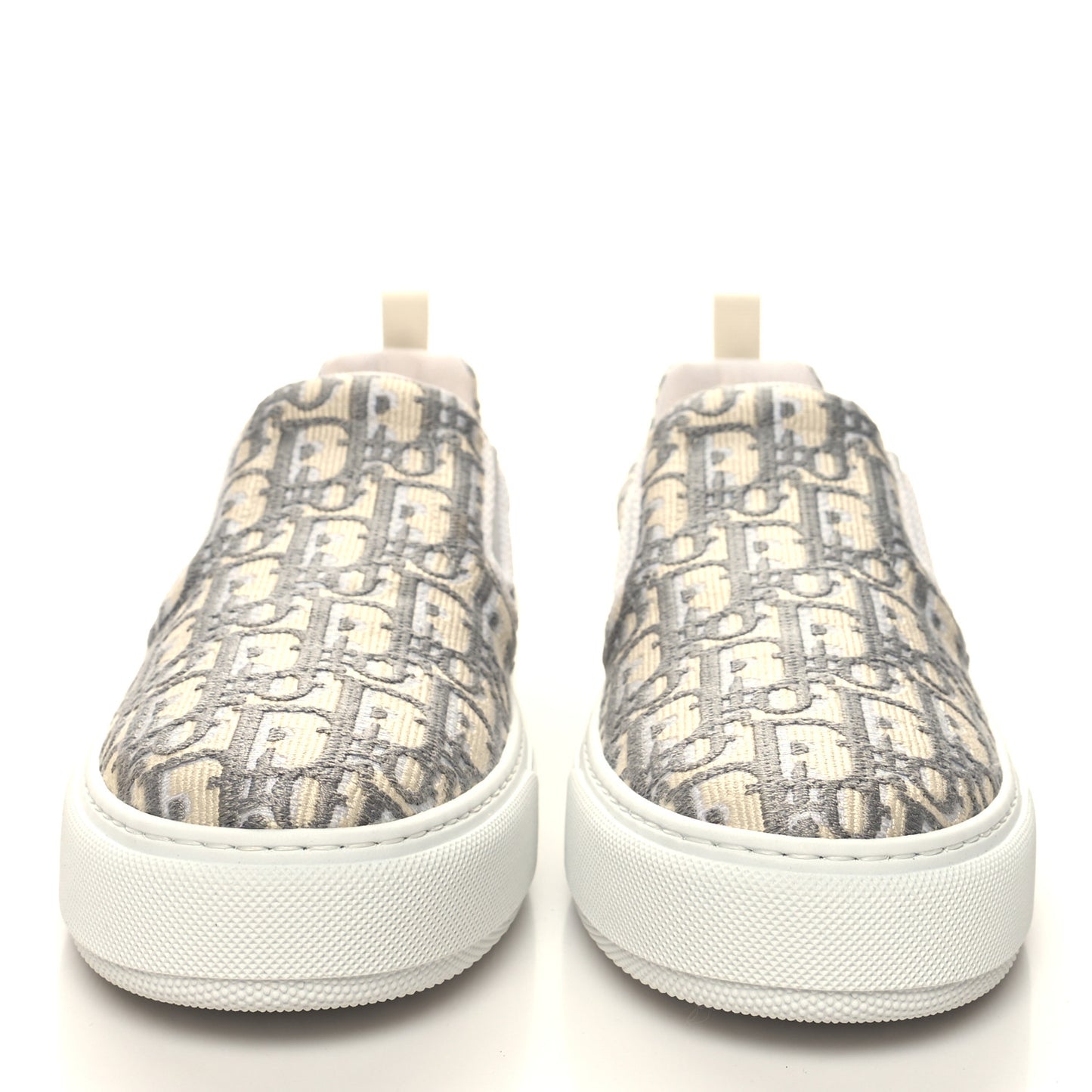 Canvas Oblique Embroidered Womens Solar Slip On Sneakers 39.5 Grey Stone