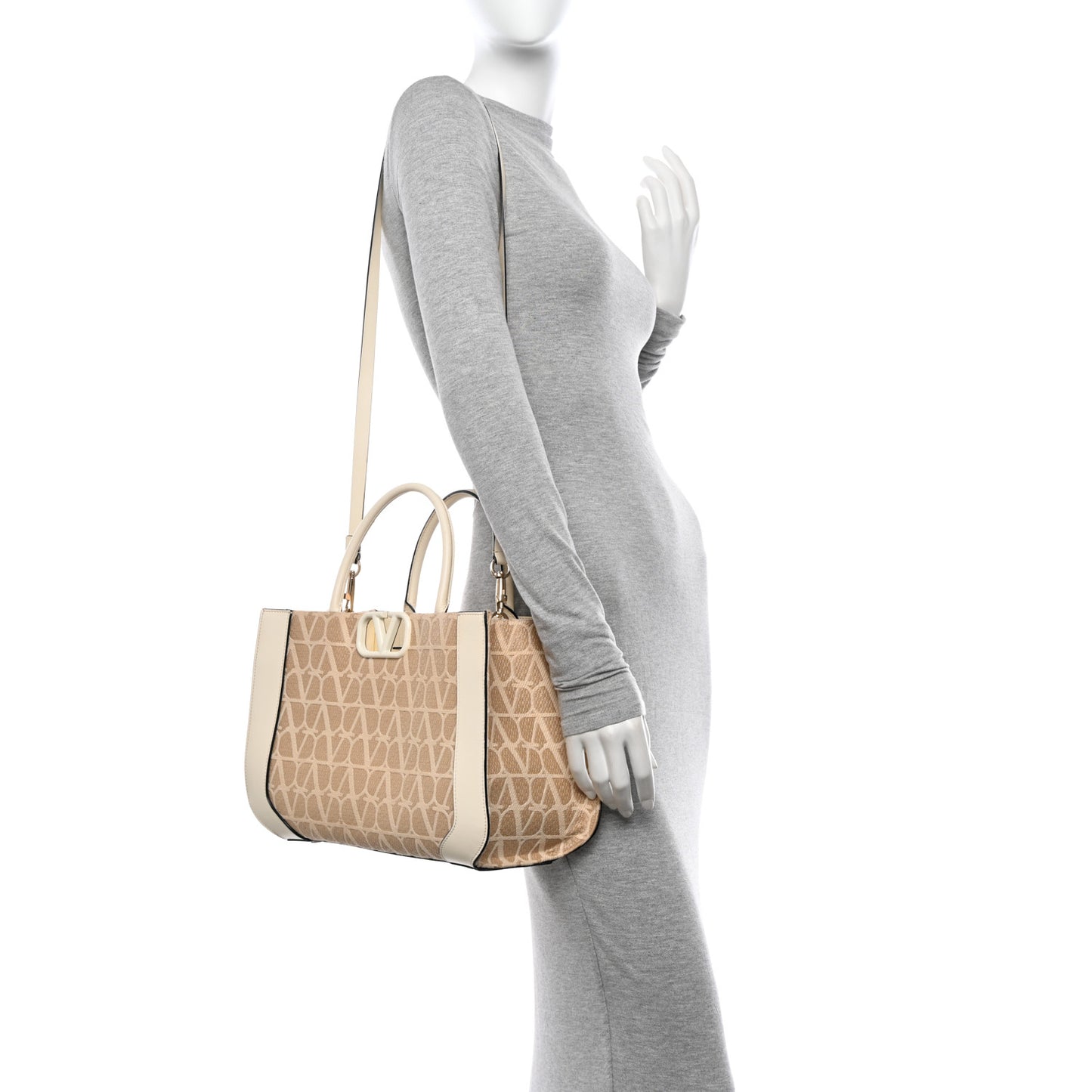 Toile Iconographe Calfskin Medium Vlogo Tote