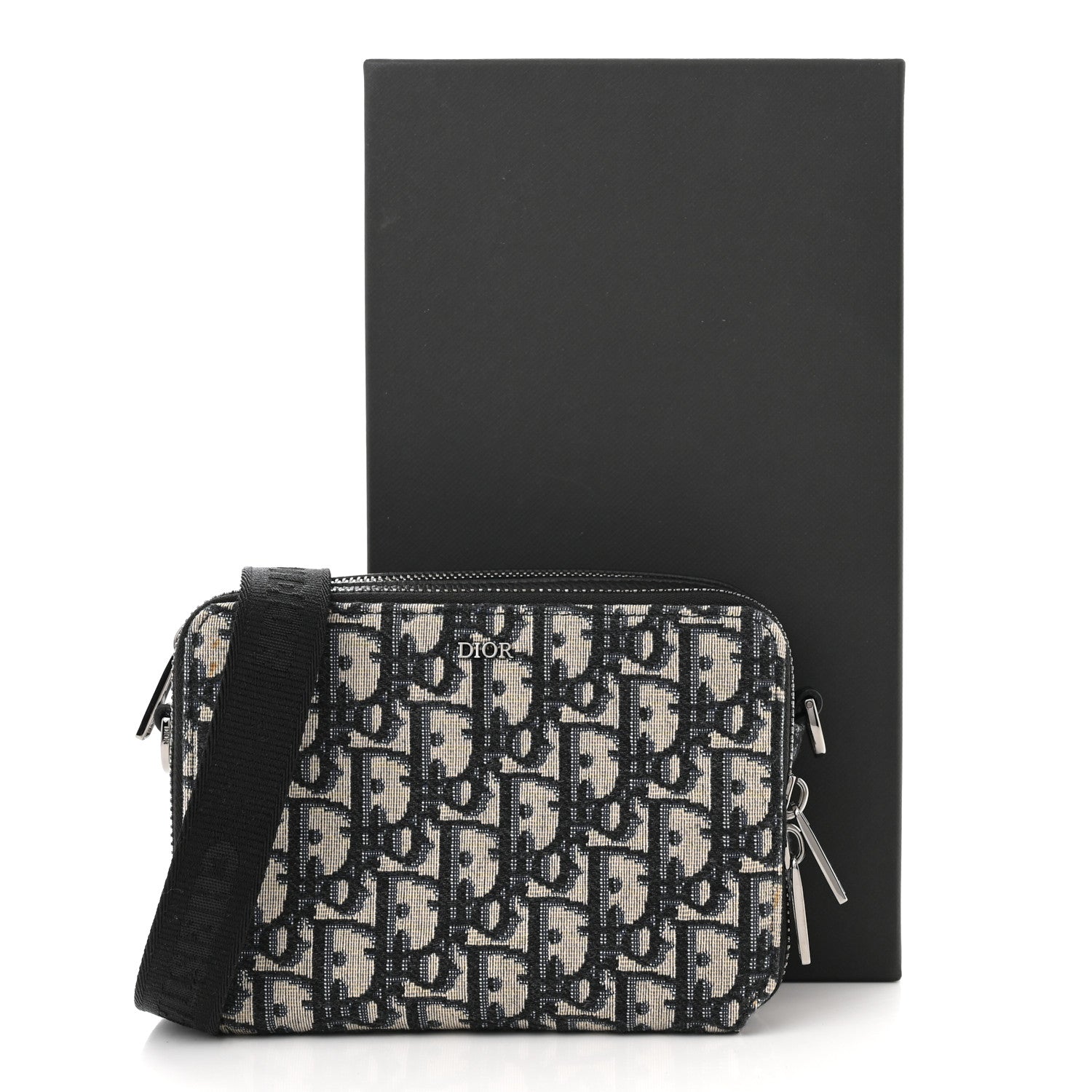 Christian Dior Oblique Pouch Beige Black 14 of 14