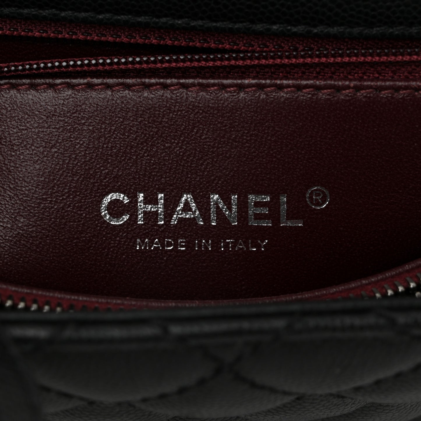 Caviar Lizard Quilted Large Coco Handle Flap Grey