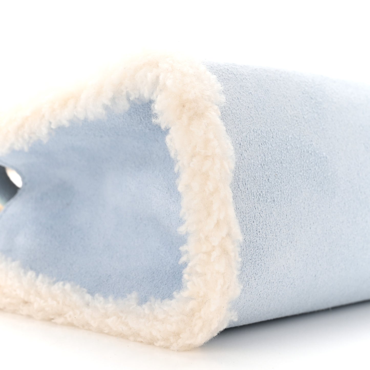 X UGG Suede Shearling Small Shopping Bag Blue