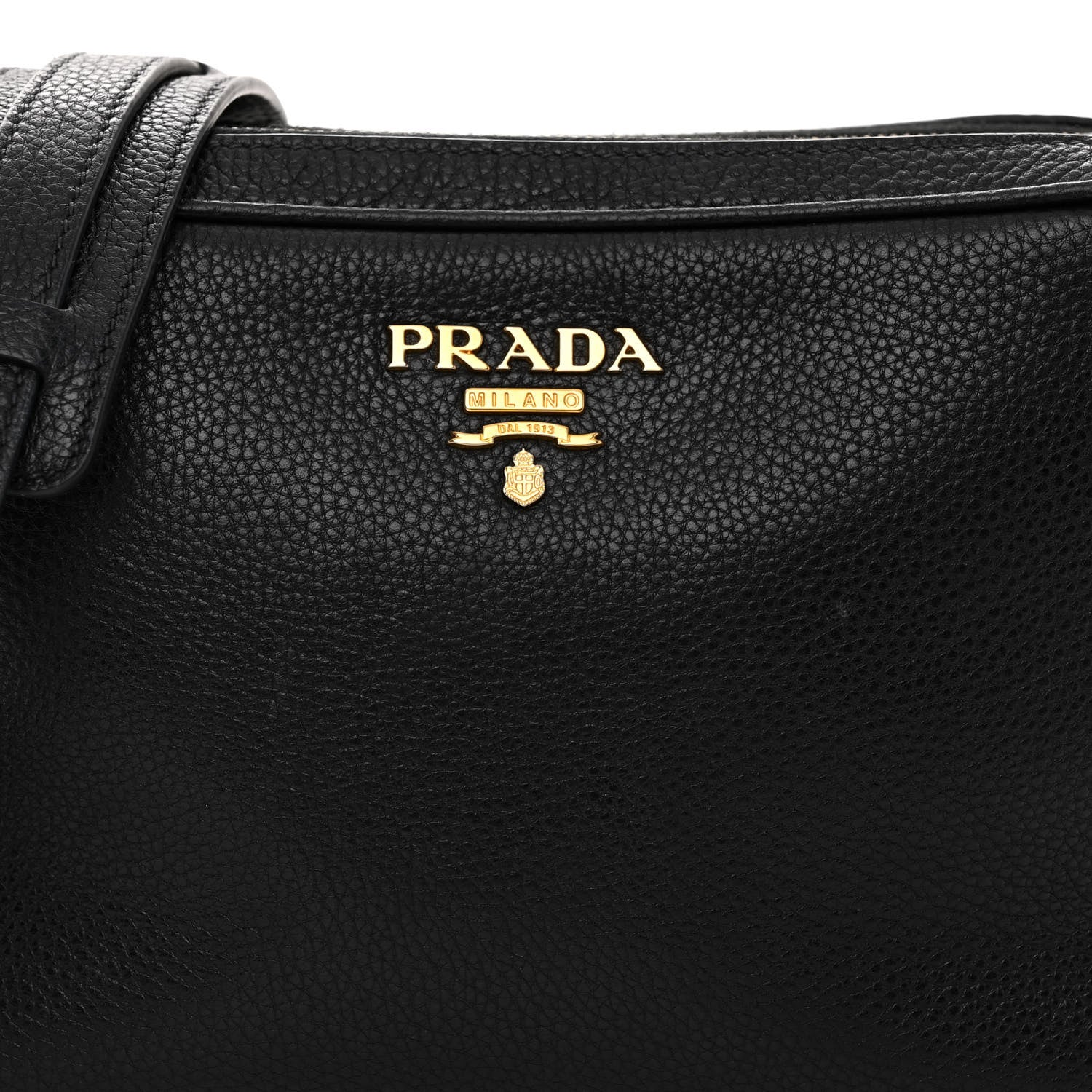 Prada Vitello Daino Medium Double Zip Shoulder Bag Black 8 of 12