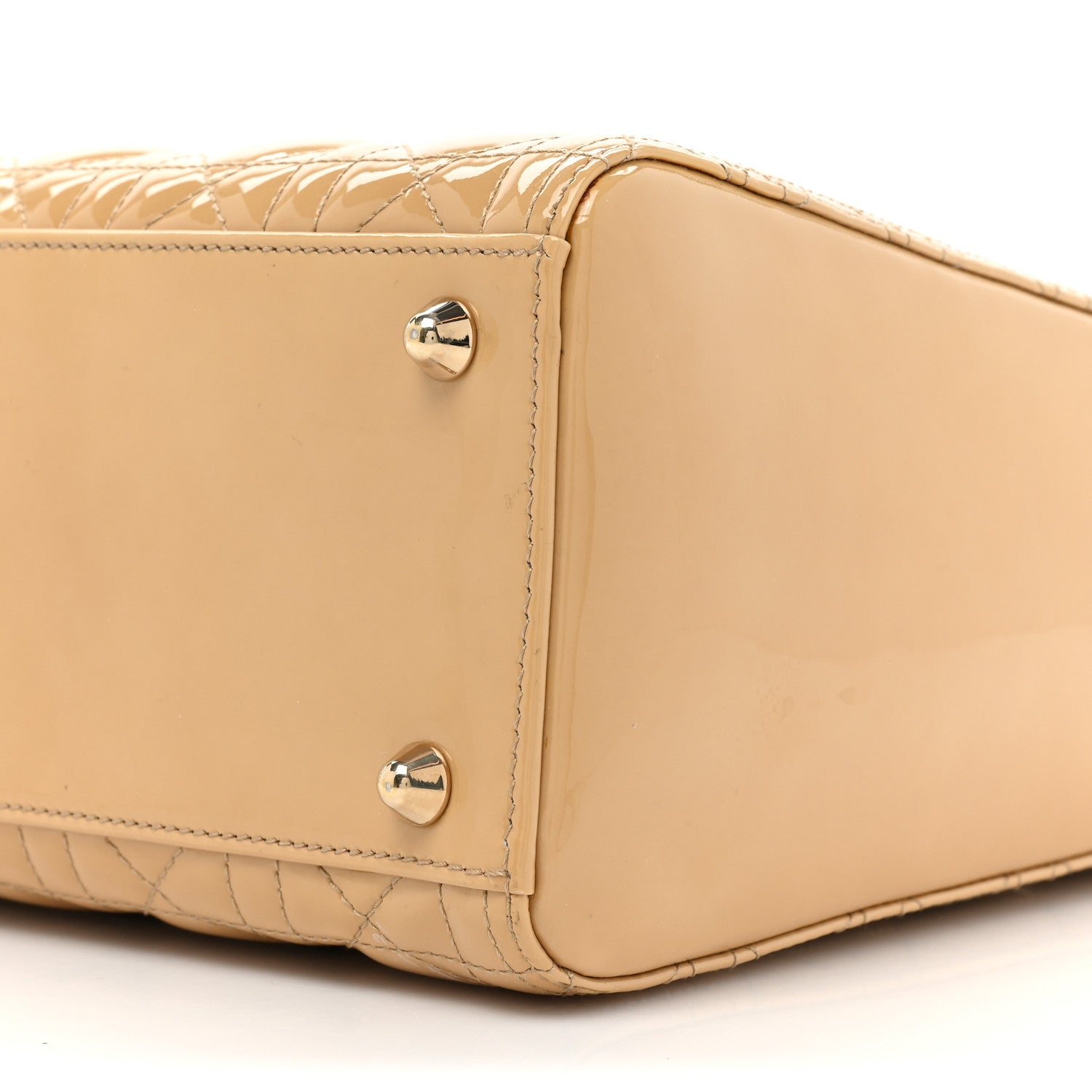Christian Dior Patent Cannage Large Lady Dior Beige 8 of 12