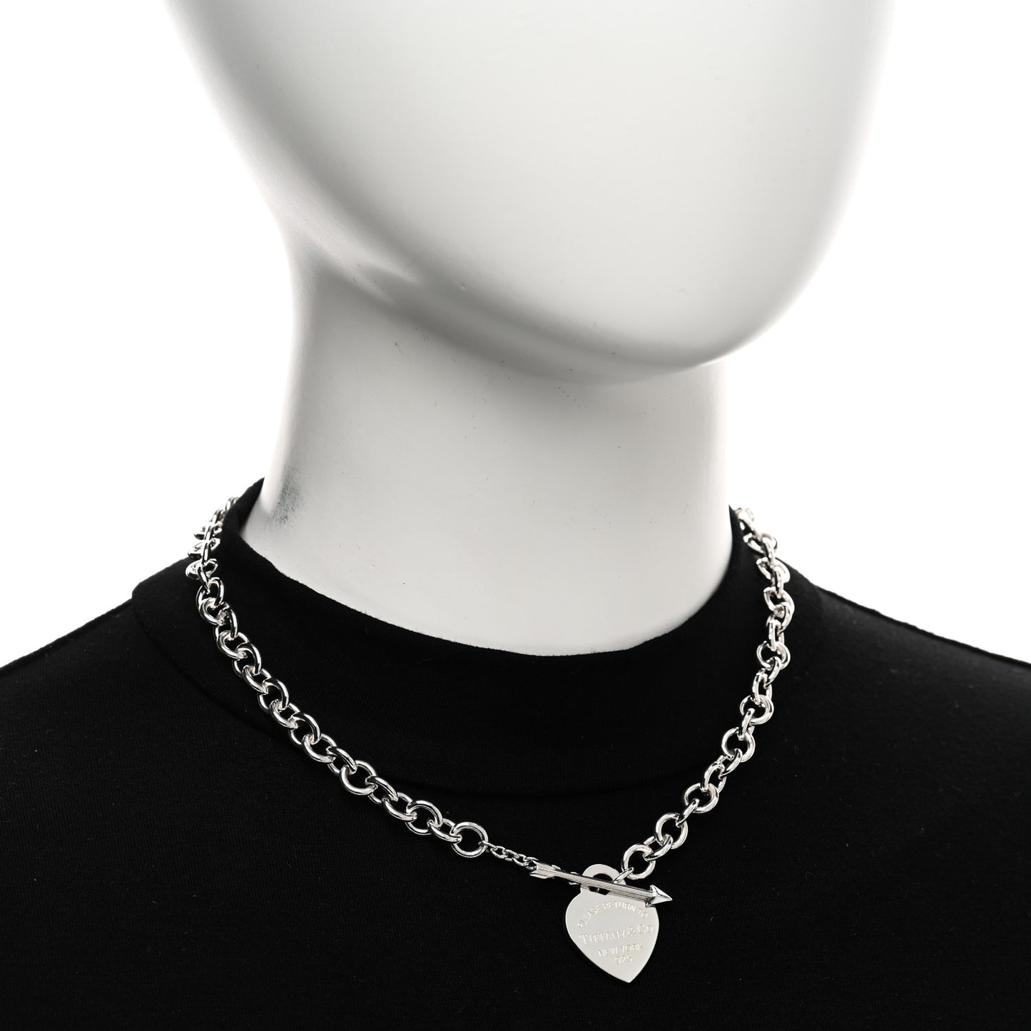 Sterling Silver Return to Tiffany Love Struck Heart Tag Necklace