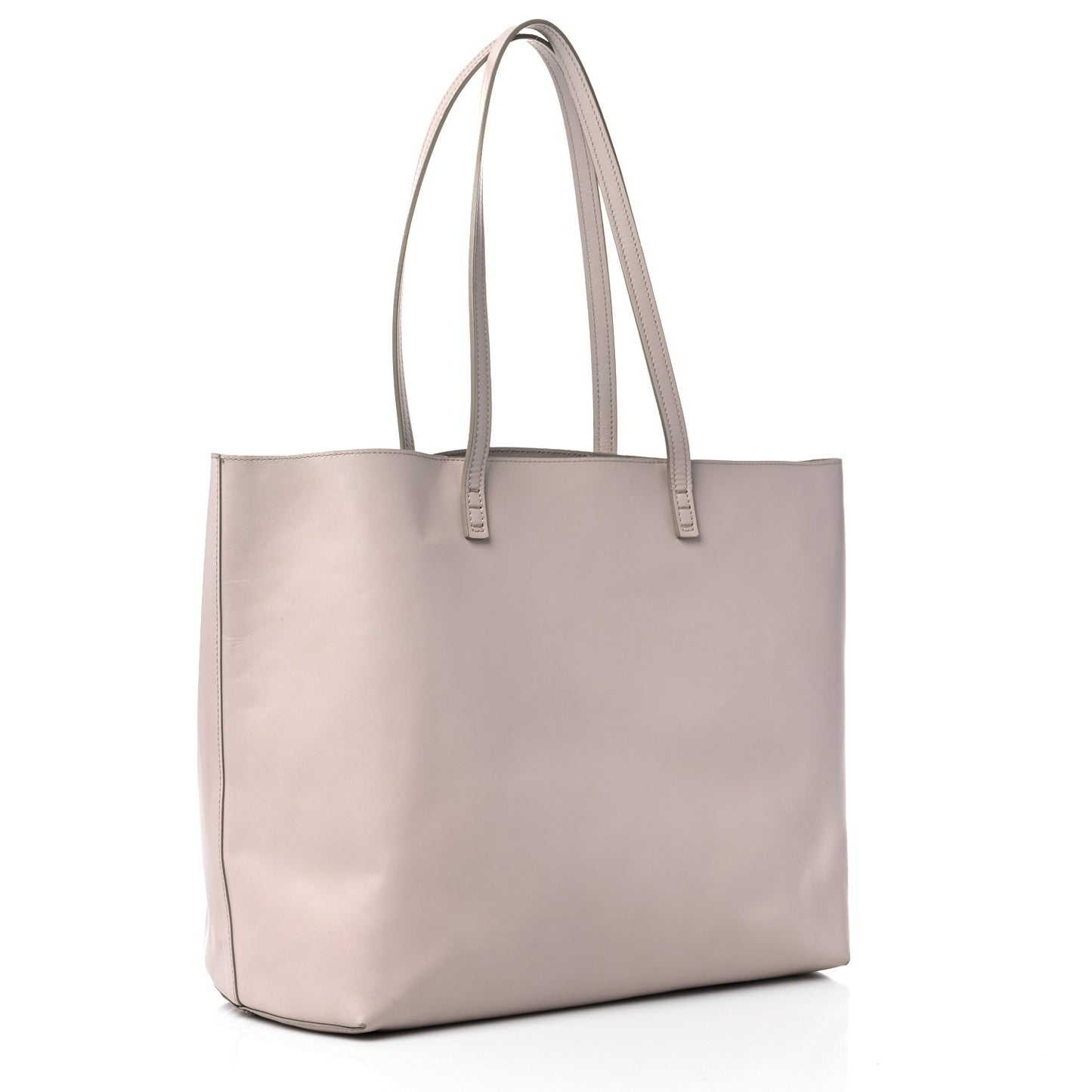 Vitello Ginevra Elaphe Monster Eyes Shopping Tote Grigio Polvere Naturale