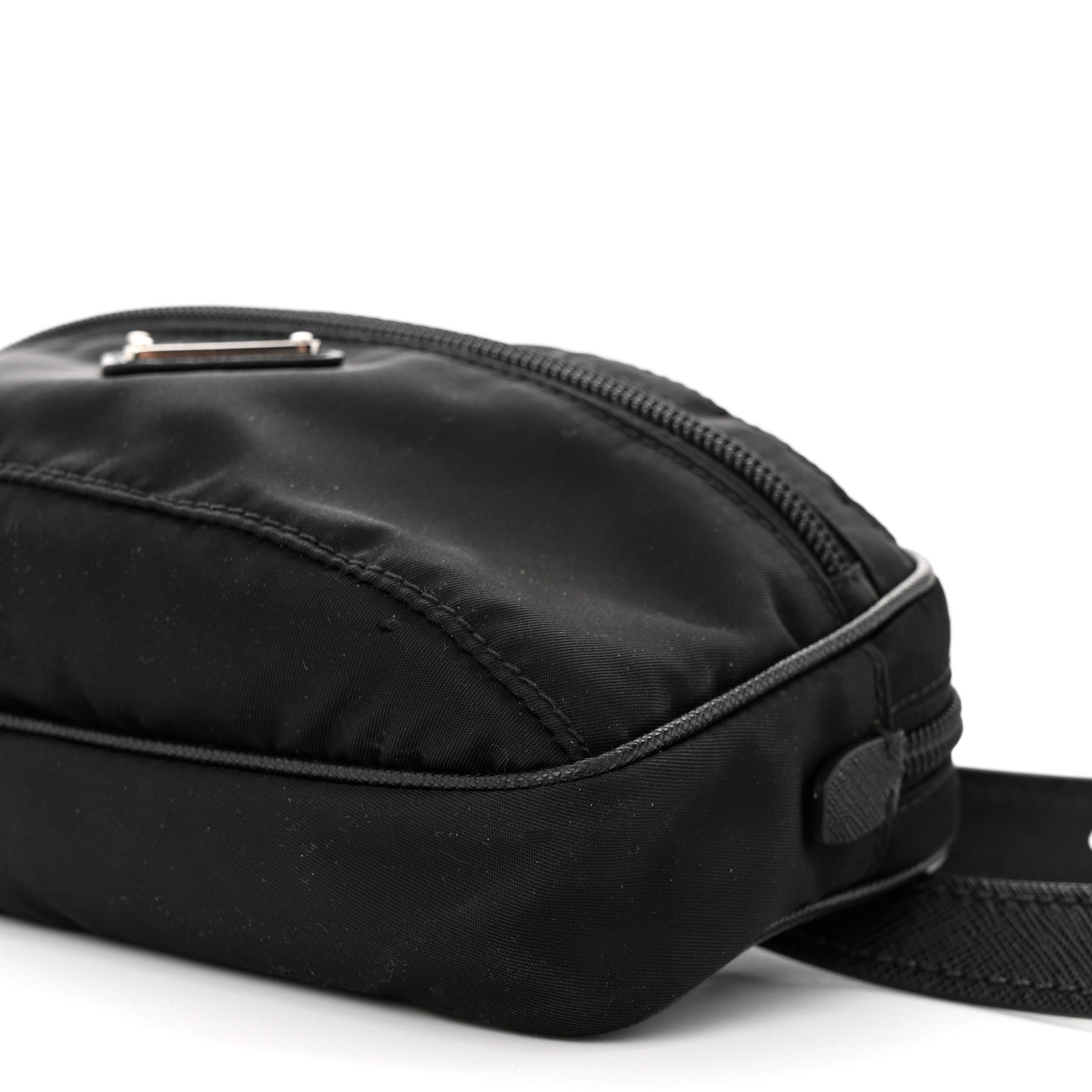 Prada Tessuto Nylon Saffiano Belt Bag Black 11 of 11