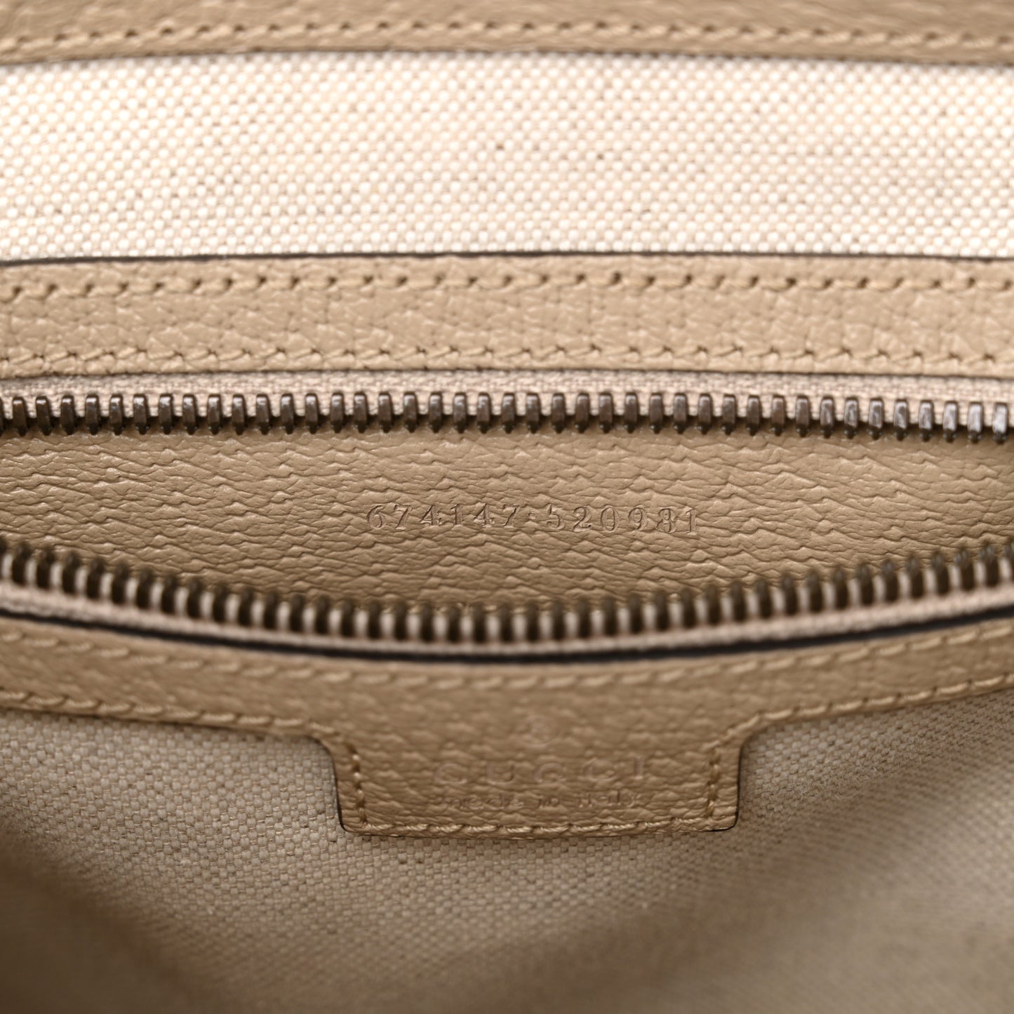 GG Supreme Monogram Azalea Calfskin Retro Interlocking G Buckle Backpack Beige Mystic White