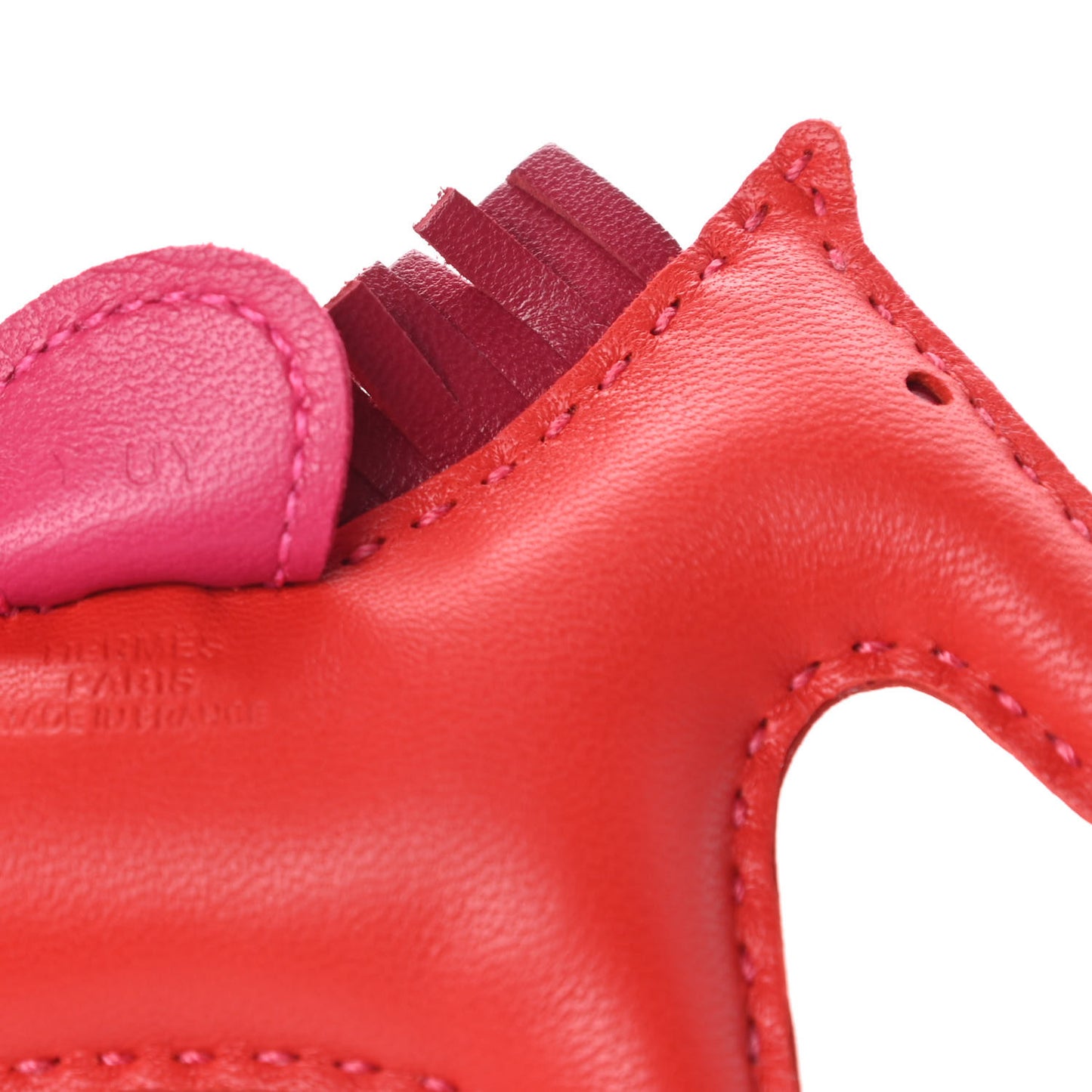 Milo Lambskin Grigri Rodeo Horse Bag Charm PM Rouge Indien Rubis Rose Mexico
